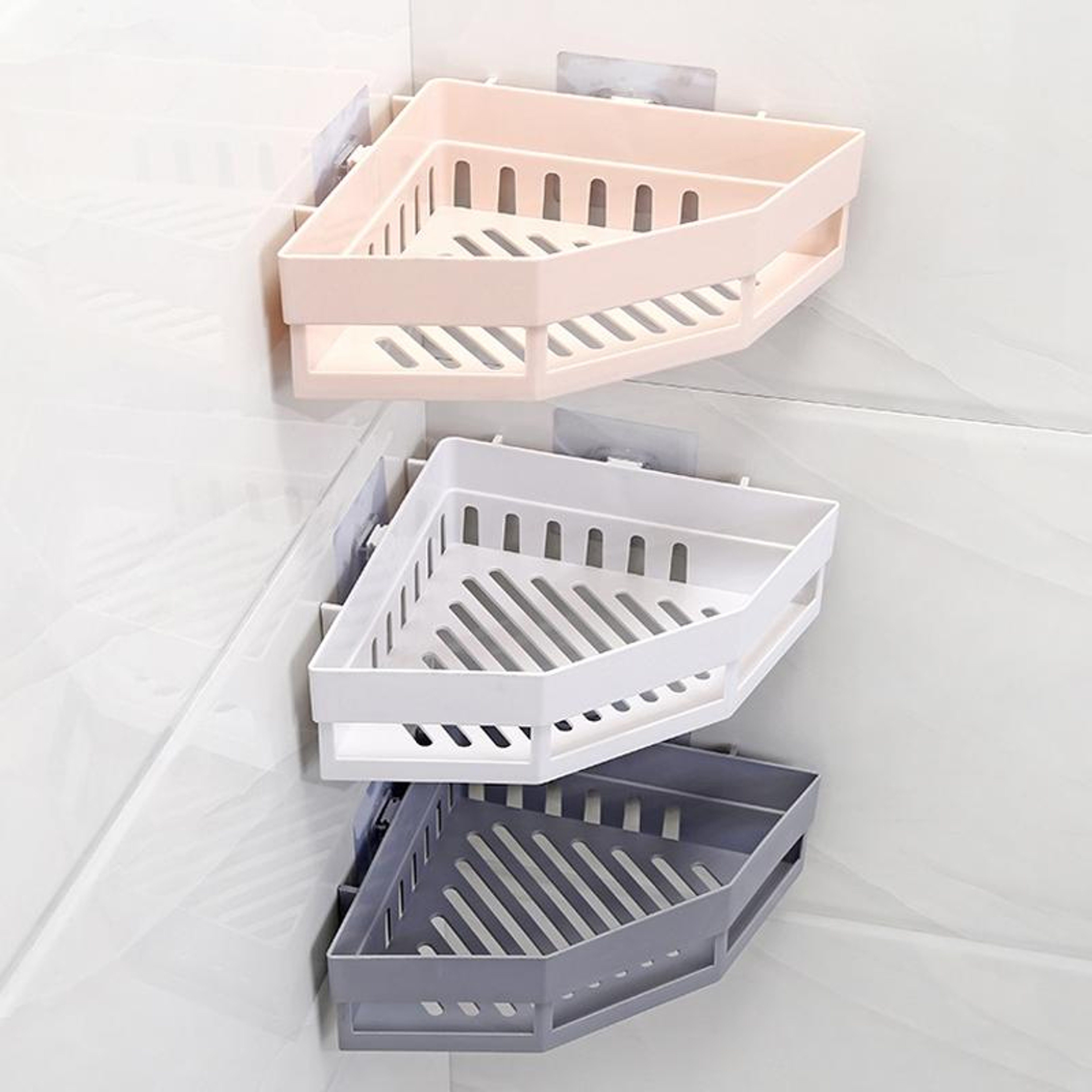 Bathroom Corner Shelf No Drill Shower Caddy And Kitchen Storage Rack 2