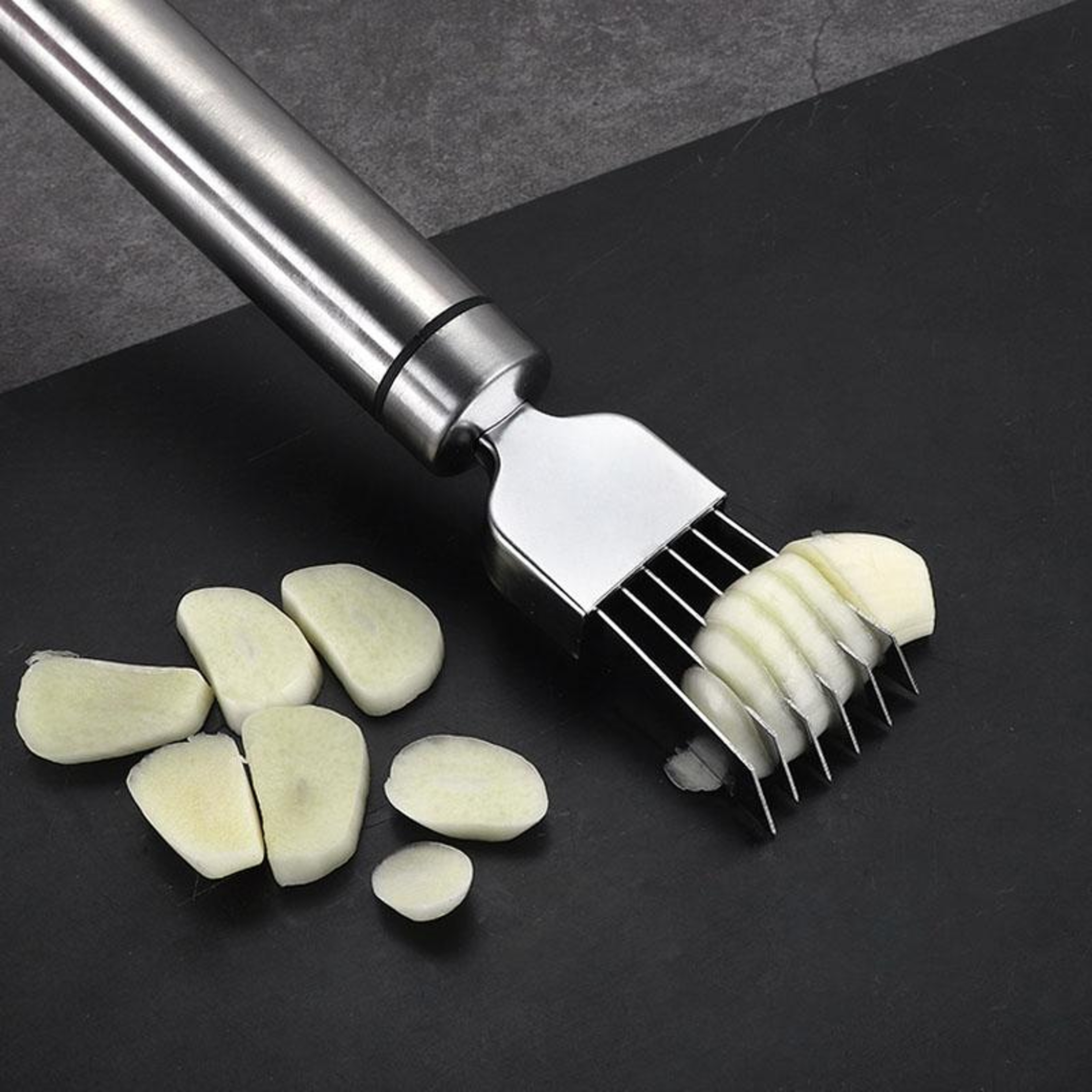 Stainless Steel Onion Slicer Multifunctional Vegetable Cutter 7