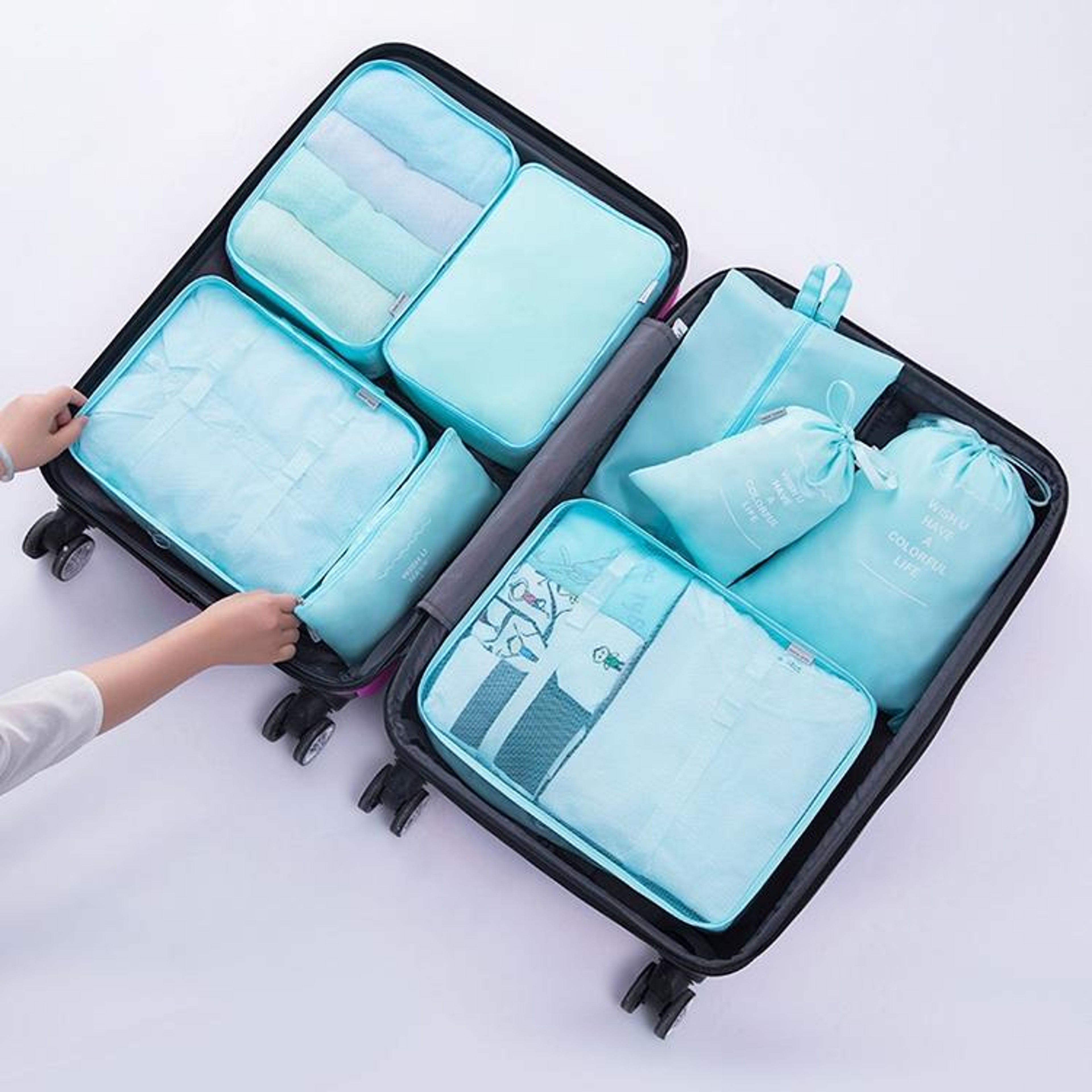 Travel Organizer Bags Waterproof Packing Cubes For Clothes Shoes And Luggage 4
