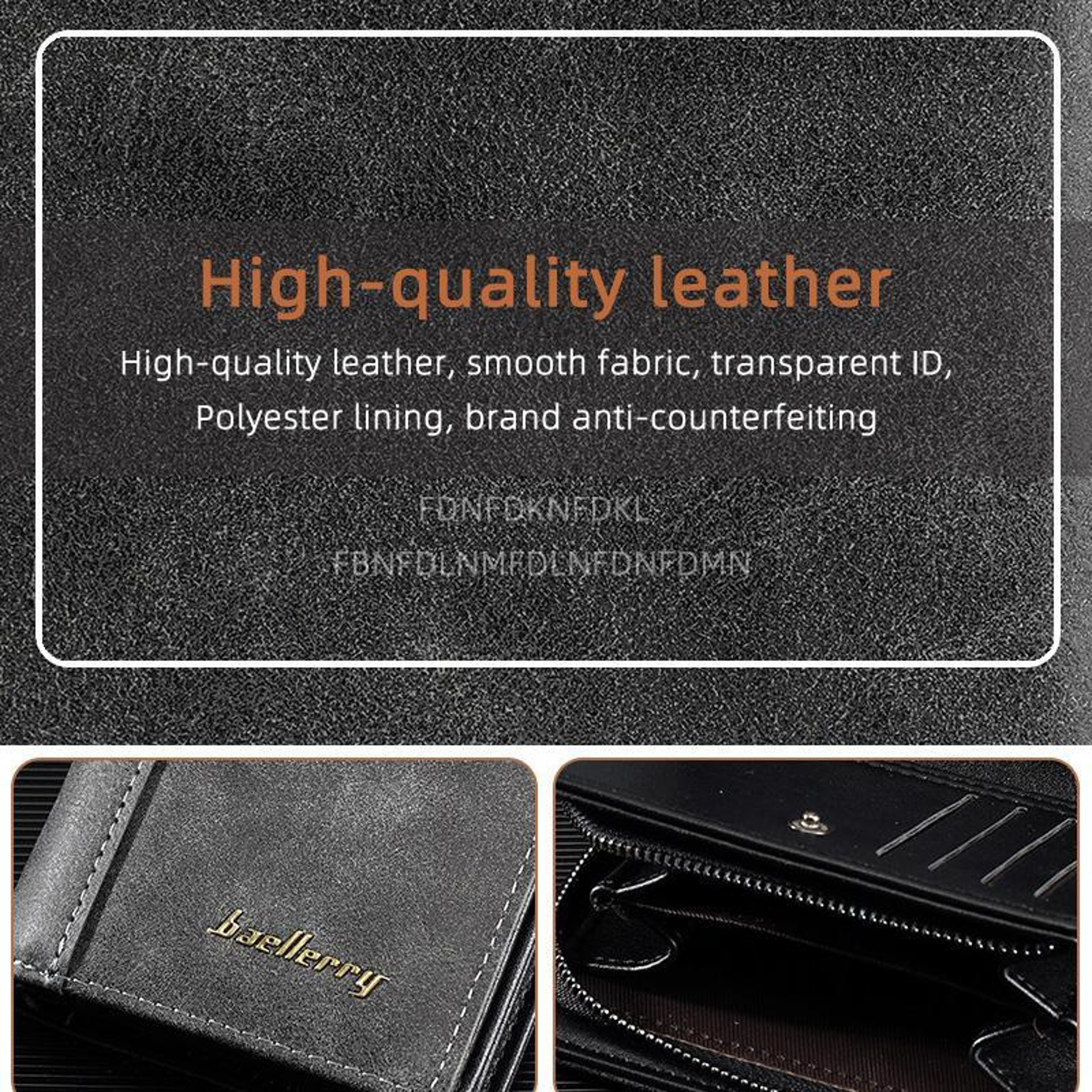 Mens Compact Zipper Wallet with Coin Card Holder – view 3