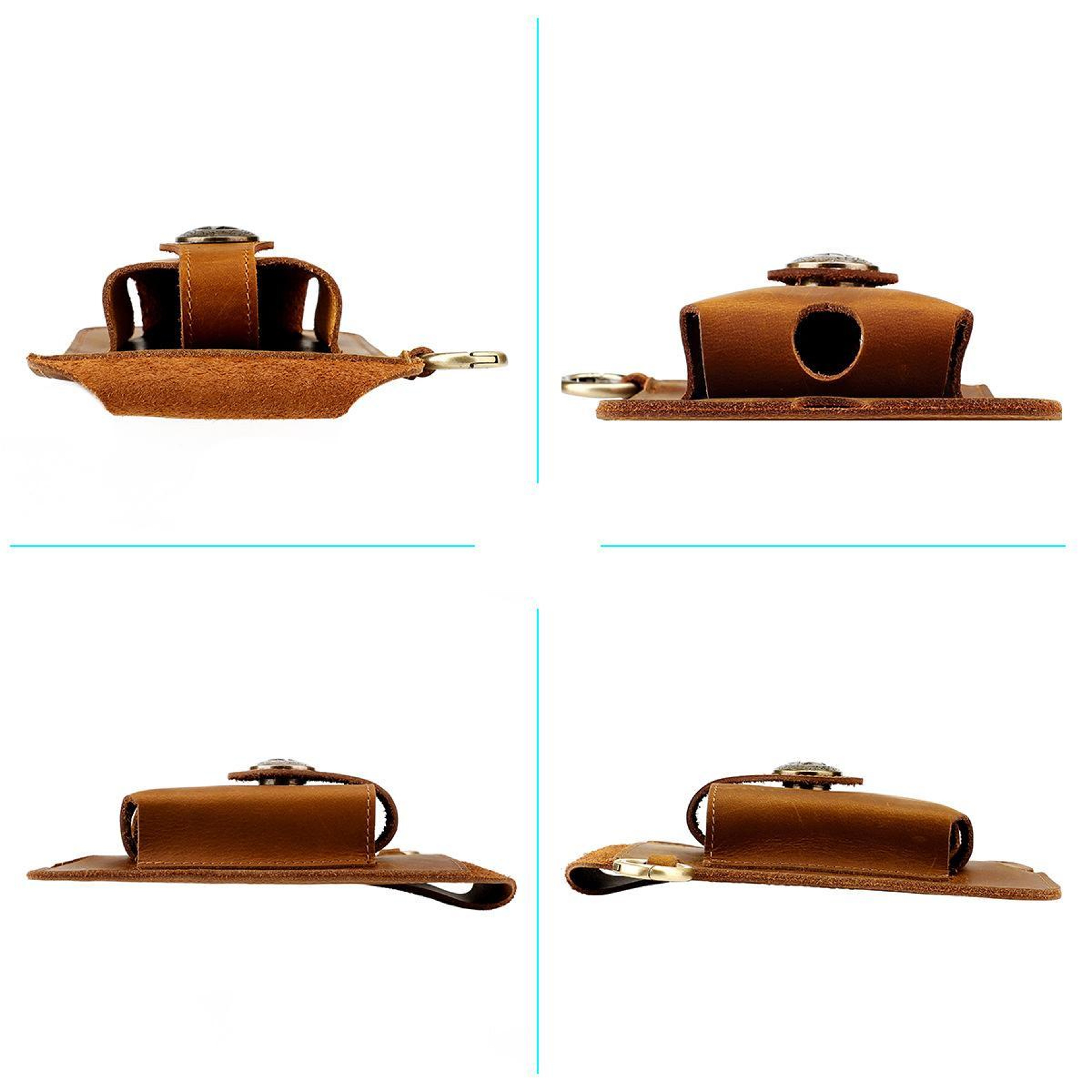 Genuine Leather Mens Belt Pouch Outdoor Mobile Phone Waist Bag – view 12