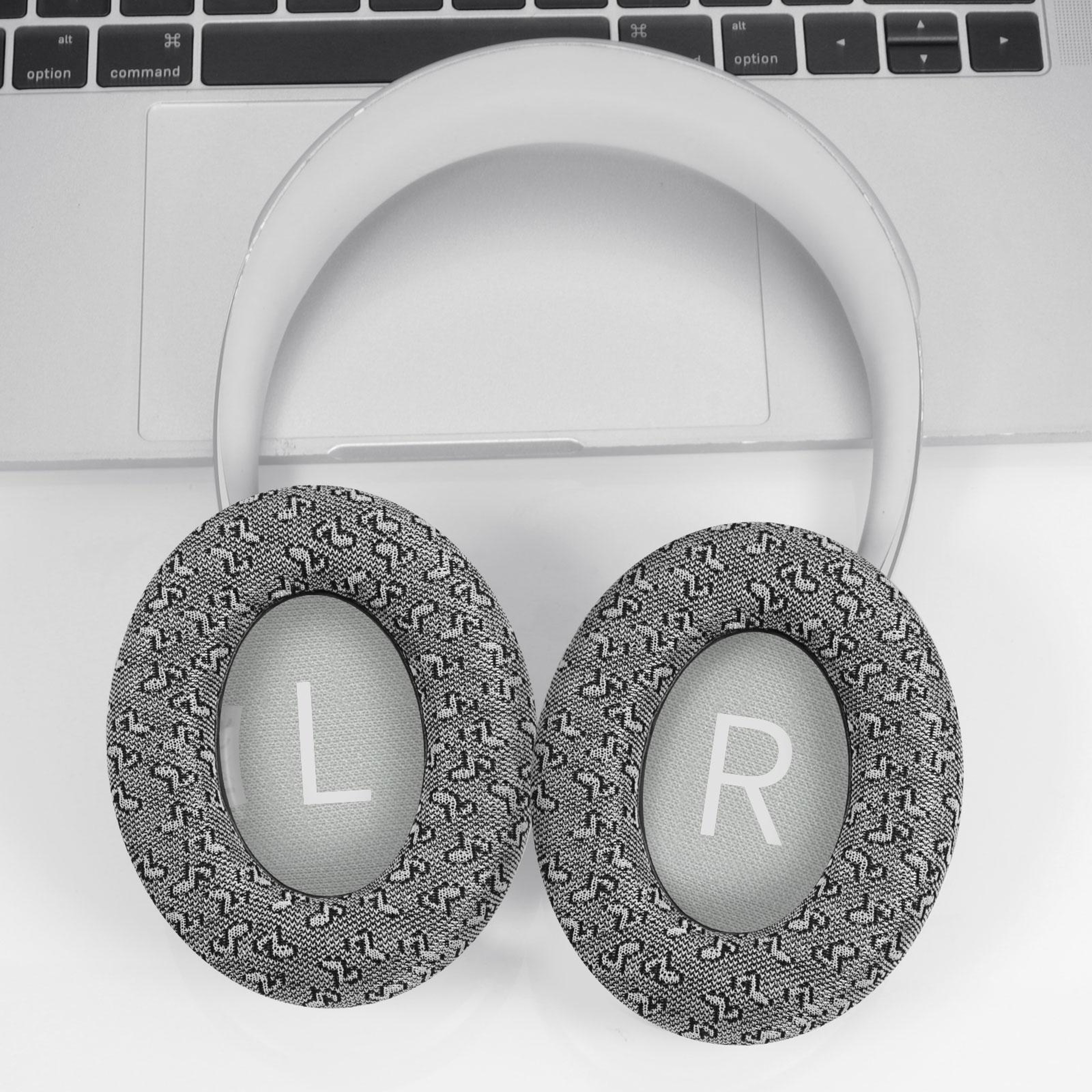 Musical Note Replacement Ear Pads Soft Cloth Ear Cushions 4