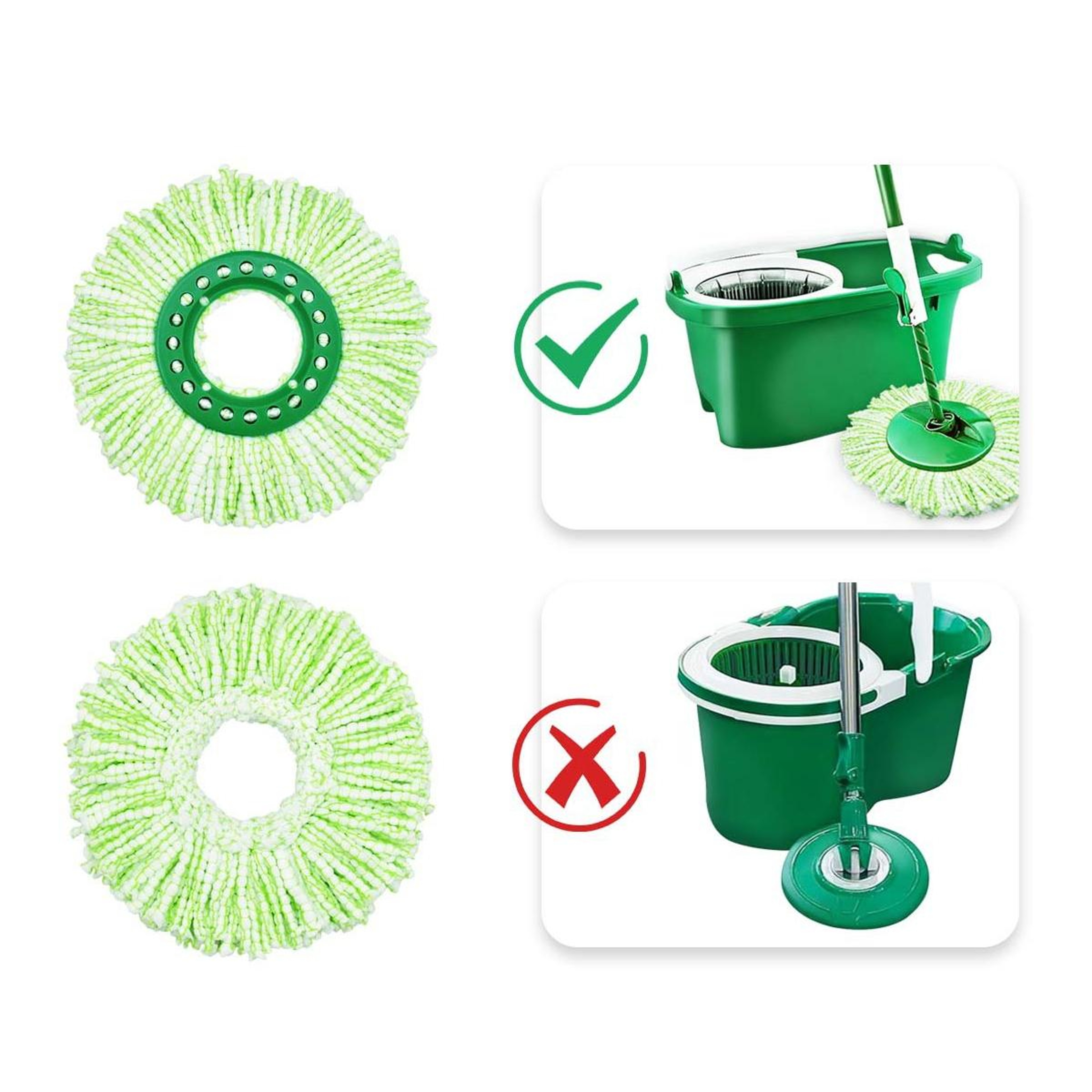 Libman Tornado Spin Mop Microfiber Replacement Mop Head Pad for Multi Surface Cleaning – view 2