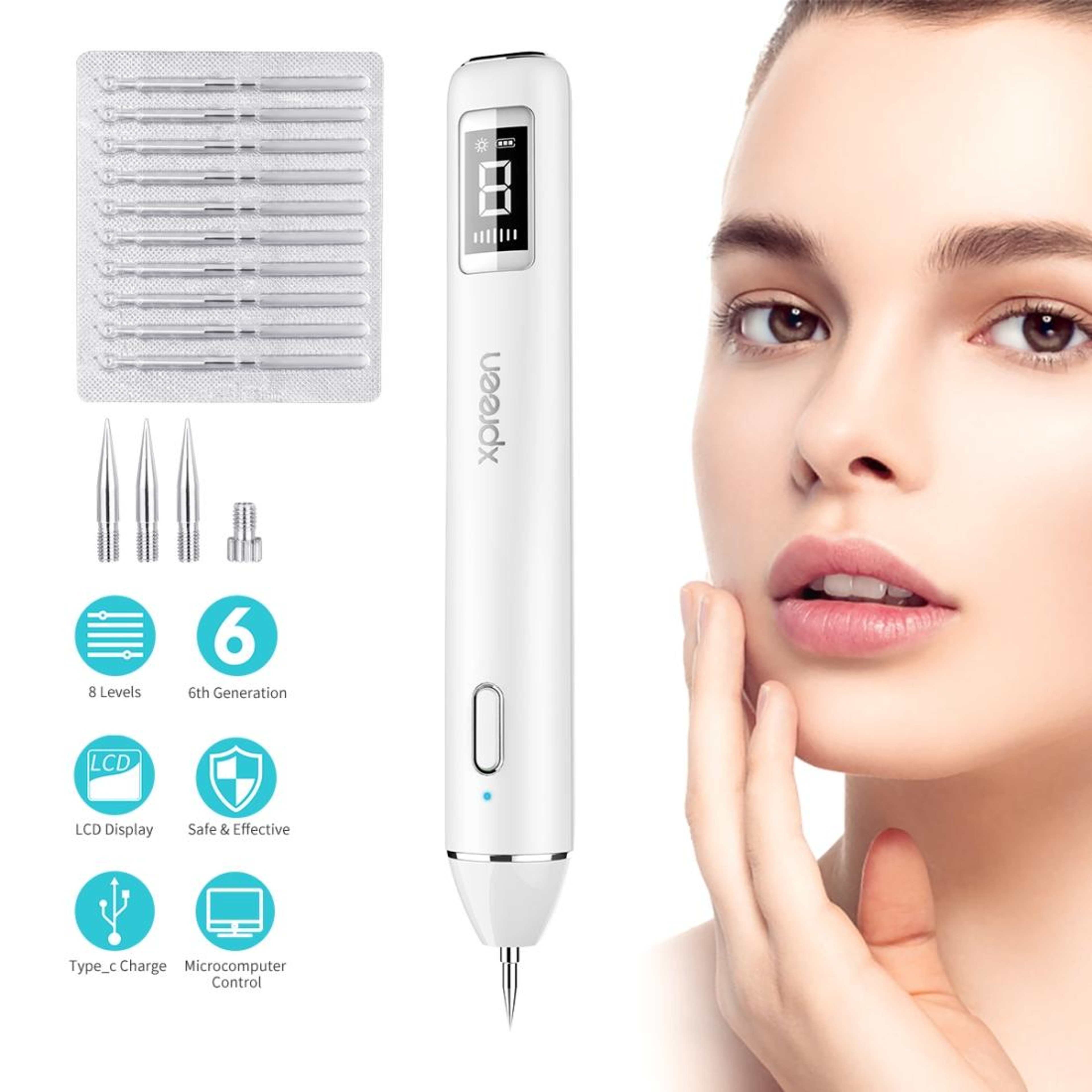 Precision Skin Tag  Spot Removal Pen Home Wart Mole  Blemish Remover With LED Display 9