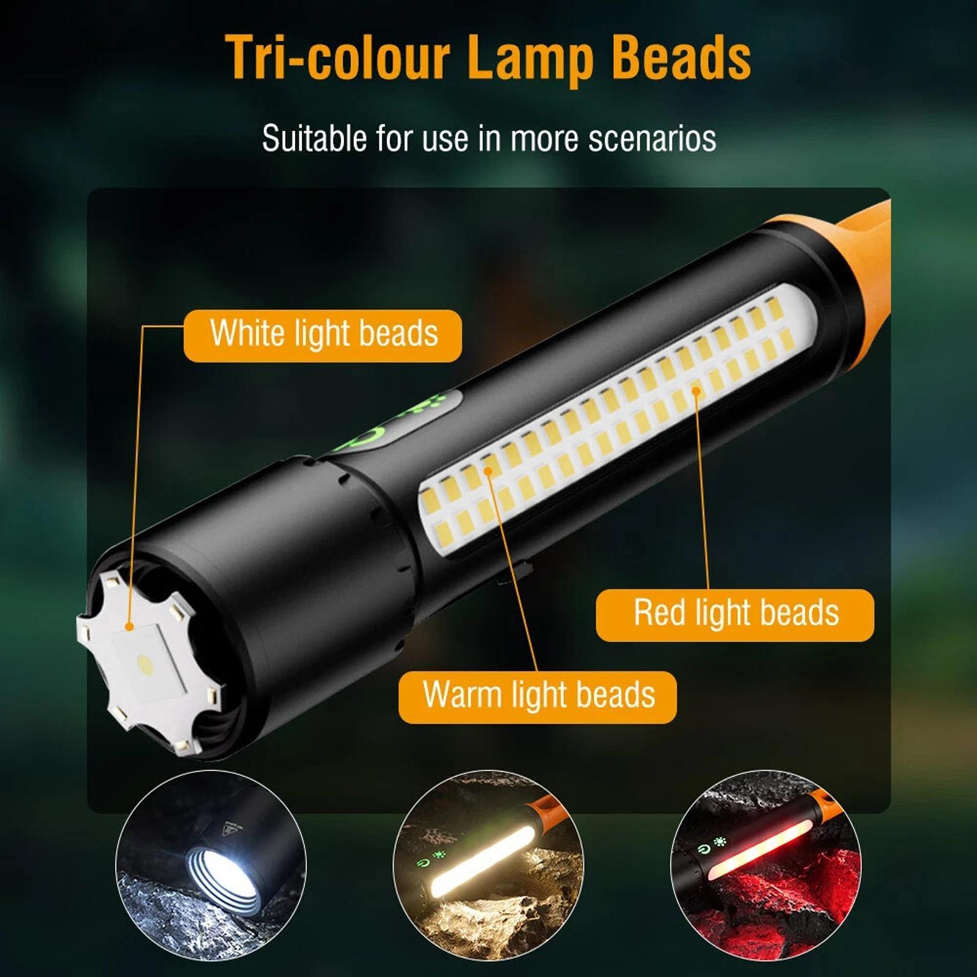 Rechargeable Long Range Telescopic Zoom Waterproof Flashlight 2