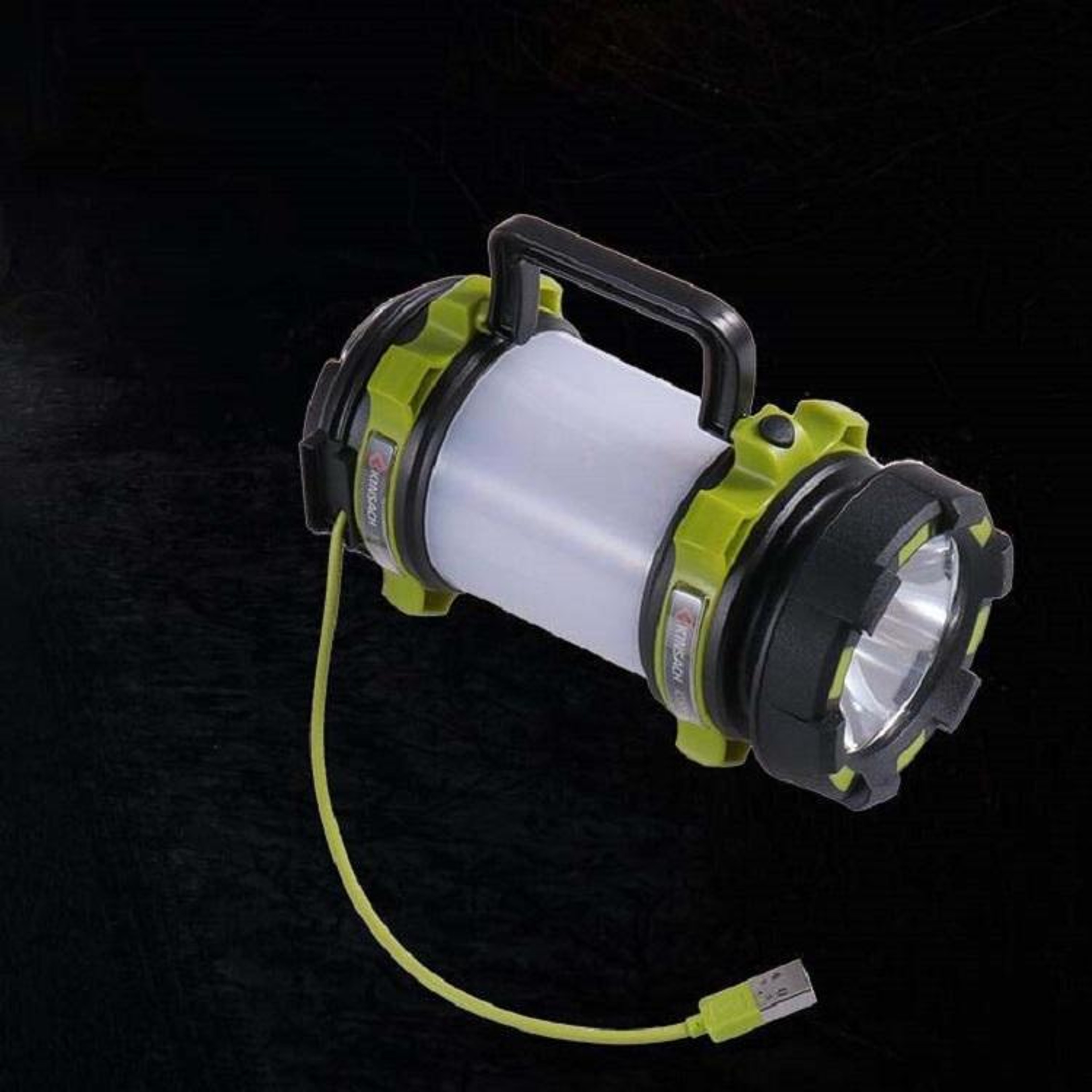 Rechargeable LED Searchlight Camping Light with Side Lamp and USB Charging – view 3