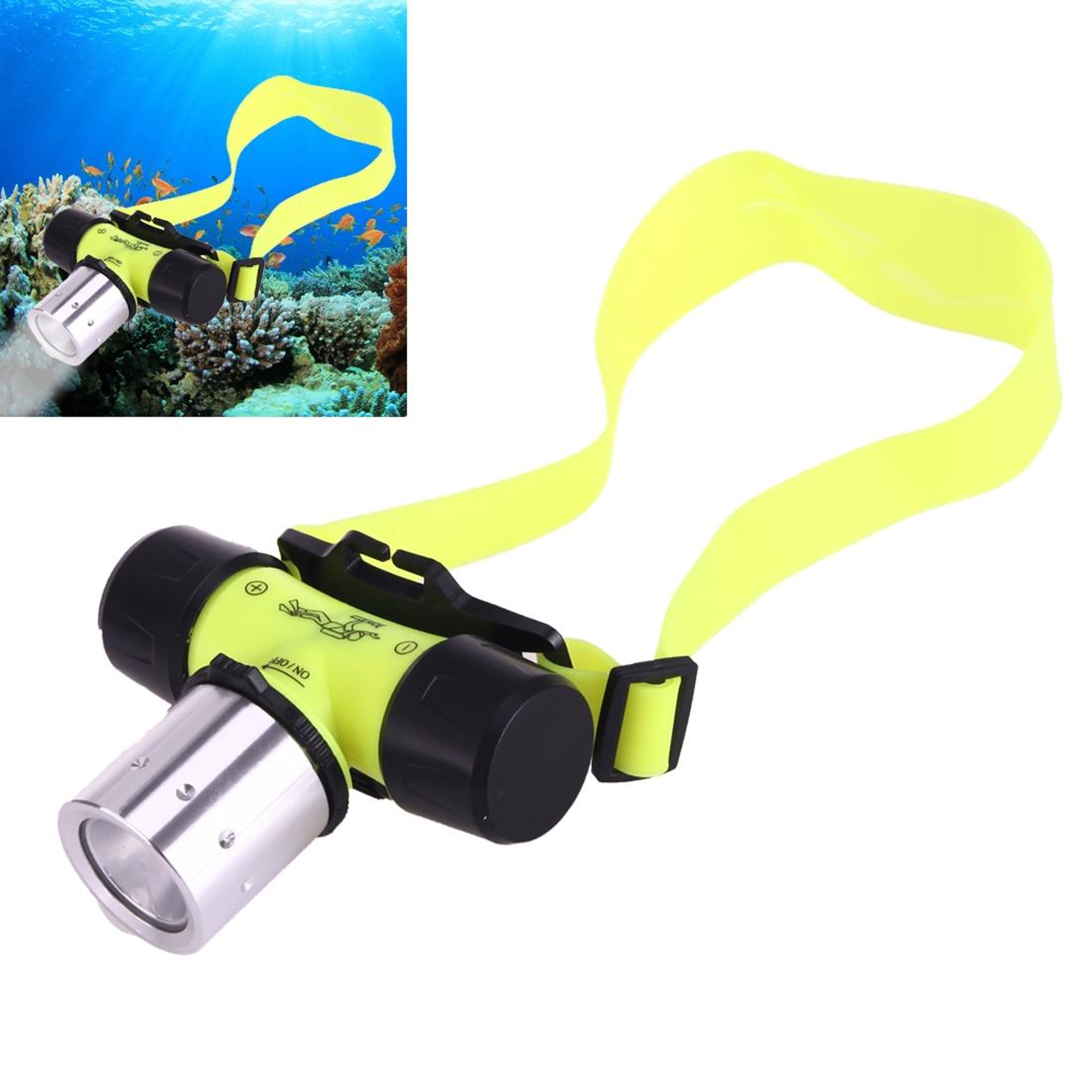 Waterproof Scuba Diving Light  Underwater LED Flashlight 0