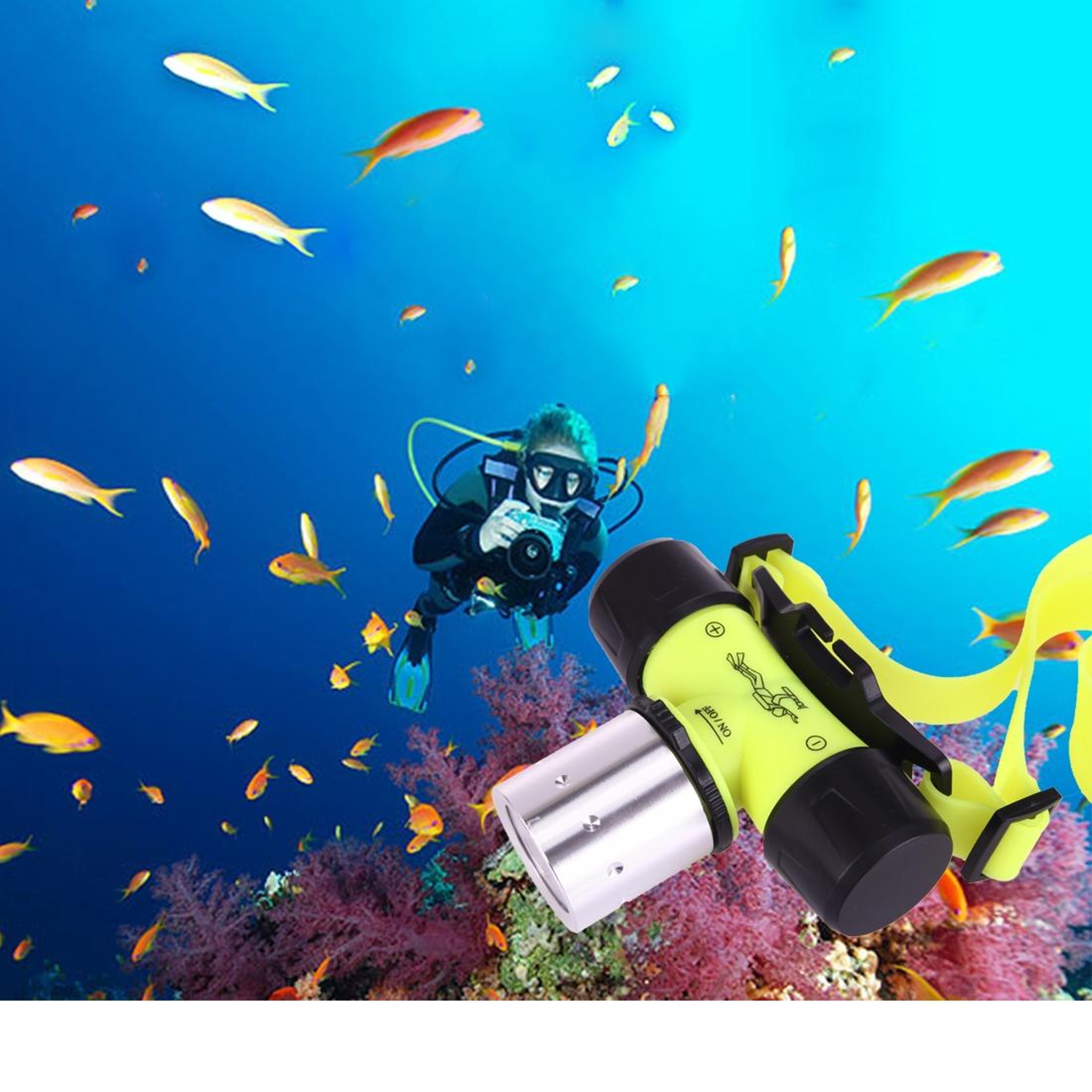 Waterproof Scuba Diving Light  Underwater LED Flashlight 4