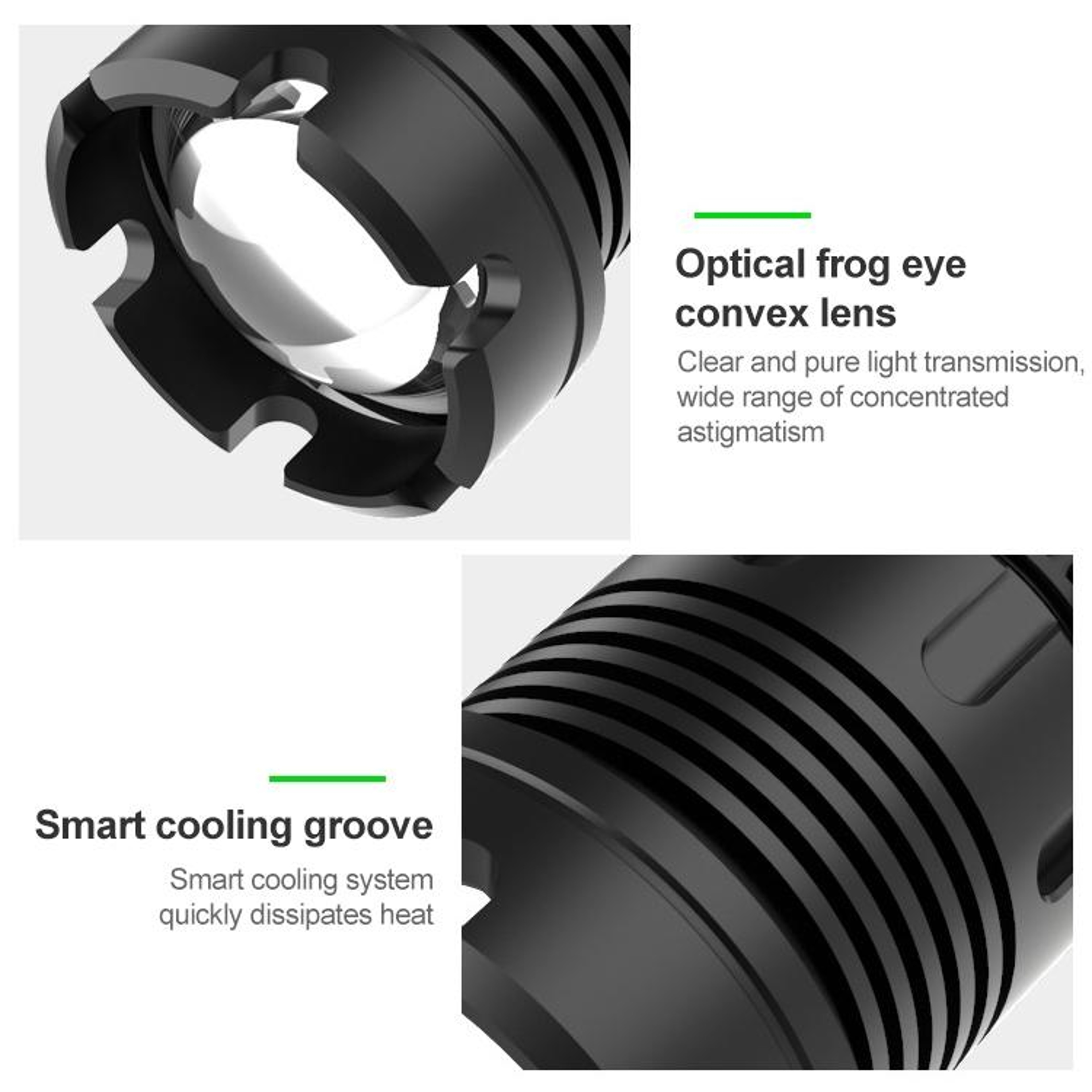 Waterproof Tactical Torch With COB Work Light 3