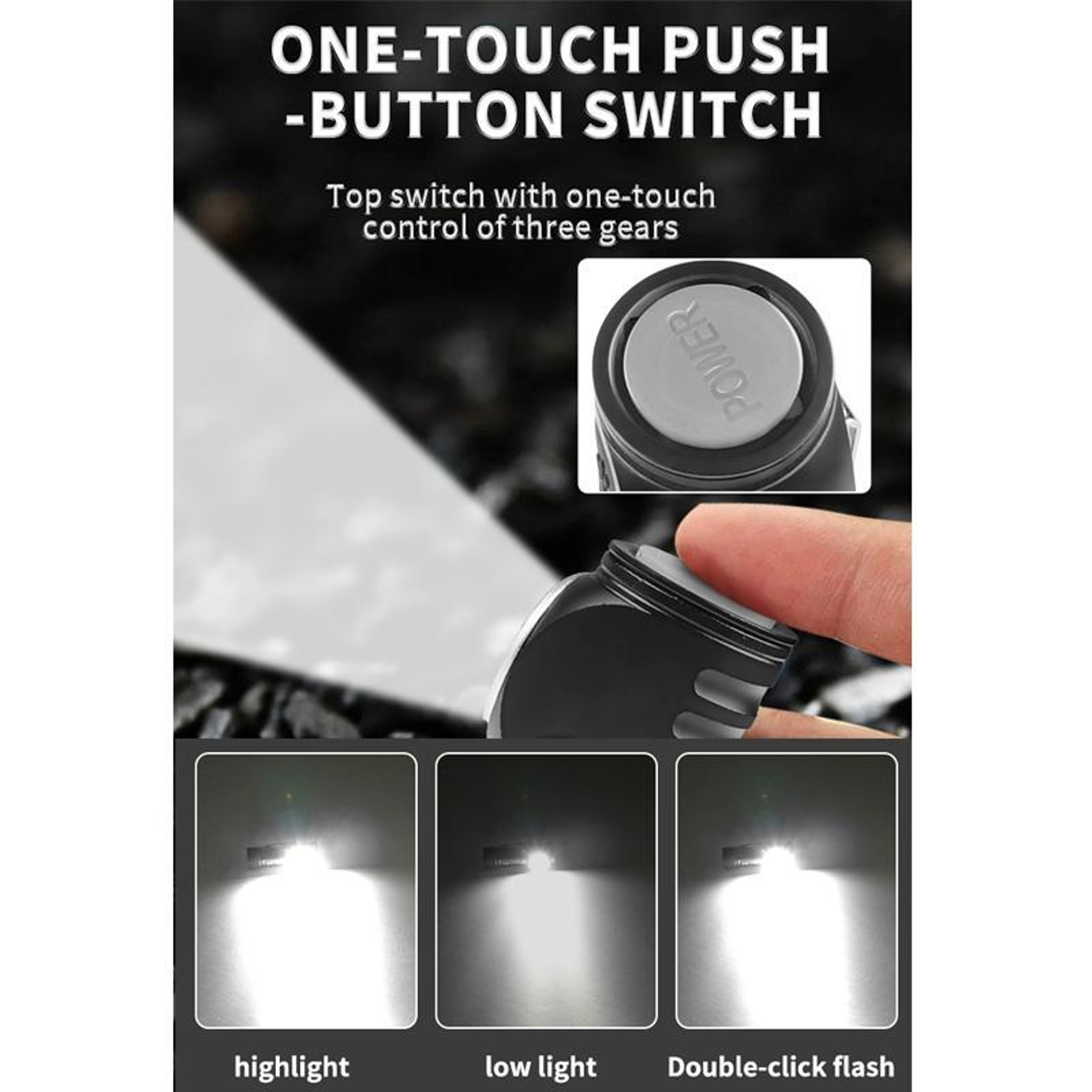 Premium Rechargeable LED Flashlight with Magnetic Hands Free Headlight & Portable Multifunction Torch – view 8