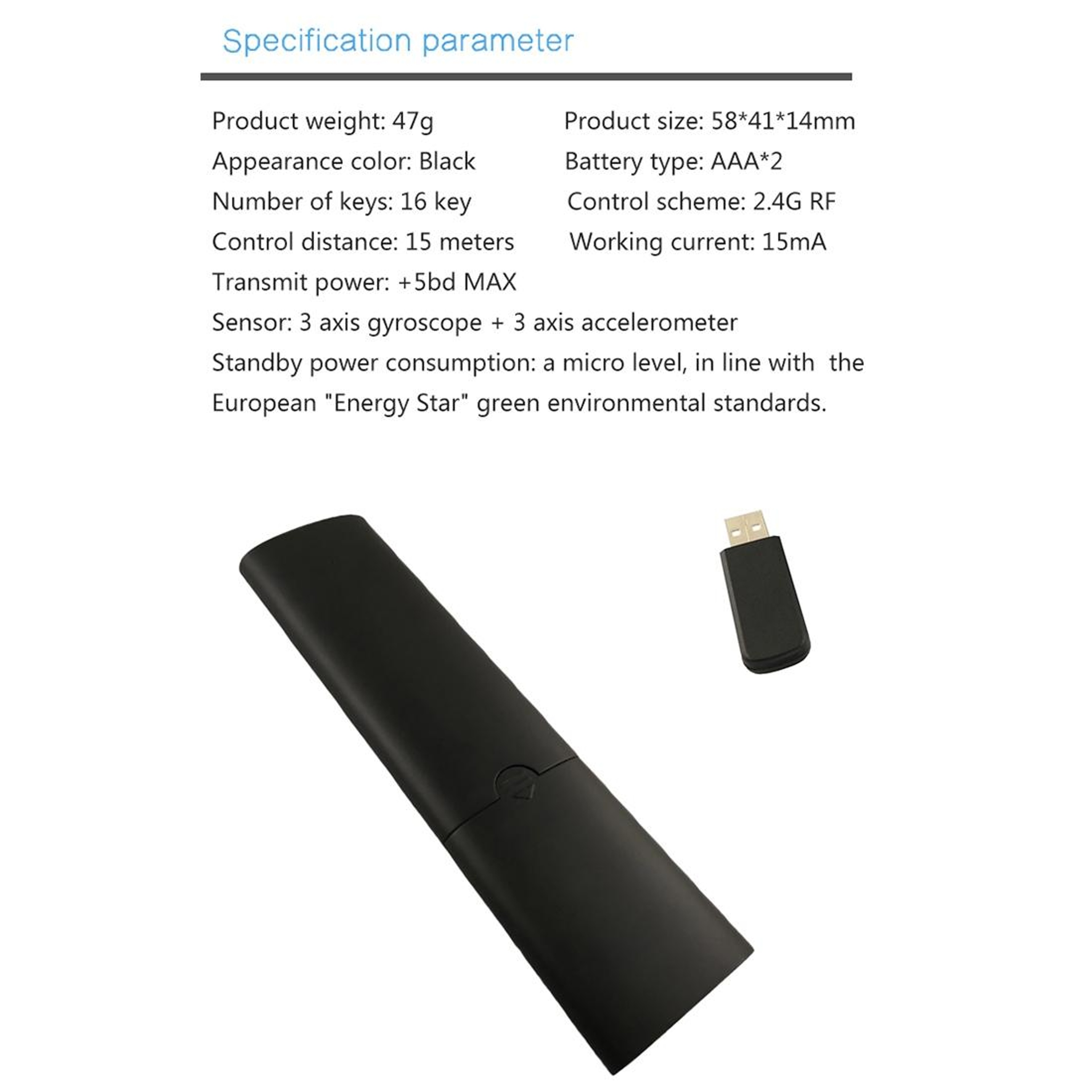 Air Mouse Remote For Smart TV Android TV Box  PC With 24G Wireless Control 8
