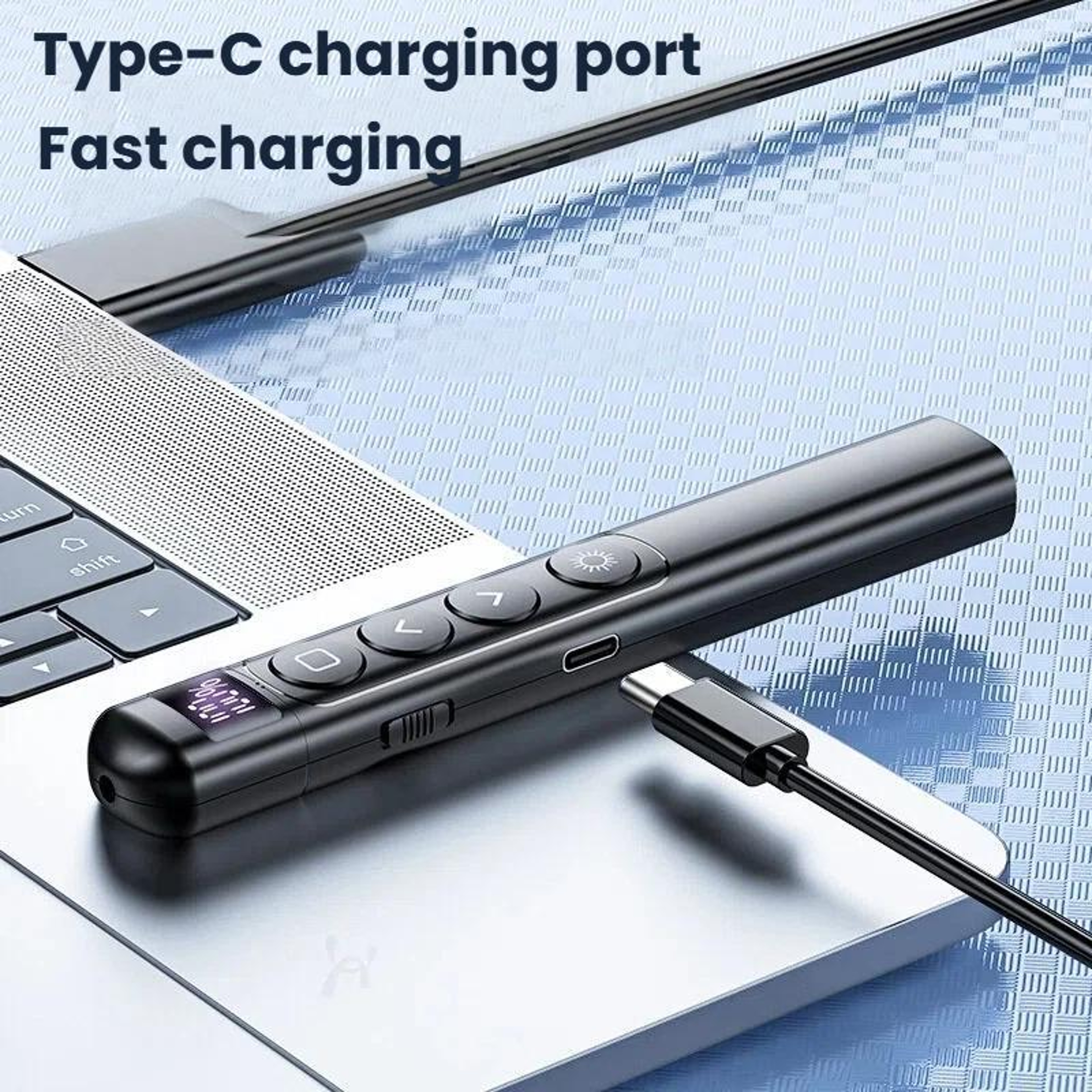 SmartDisplay Wireless Presentation Clicker With Laser Pointer Rechargeable RF 3