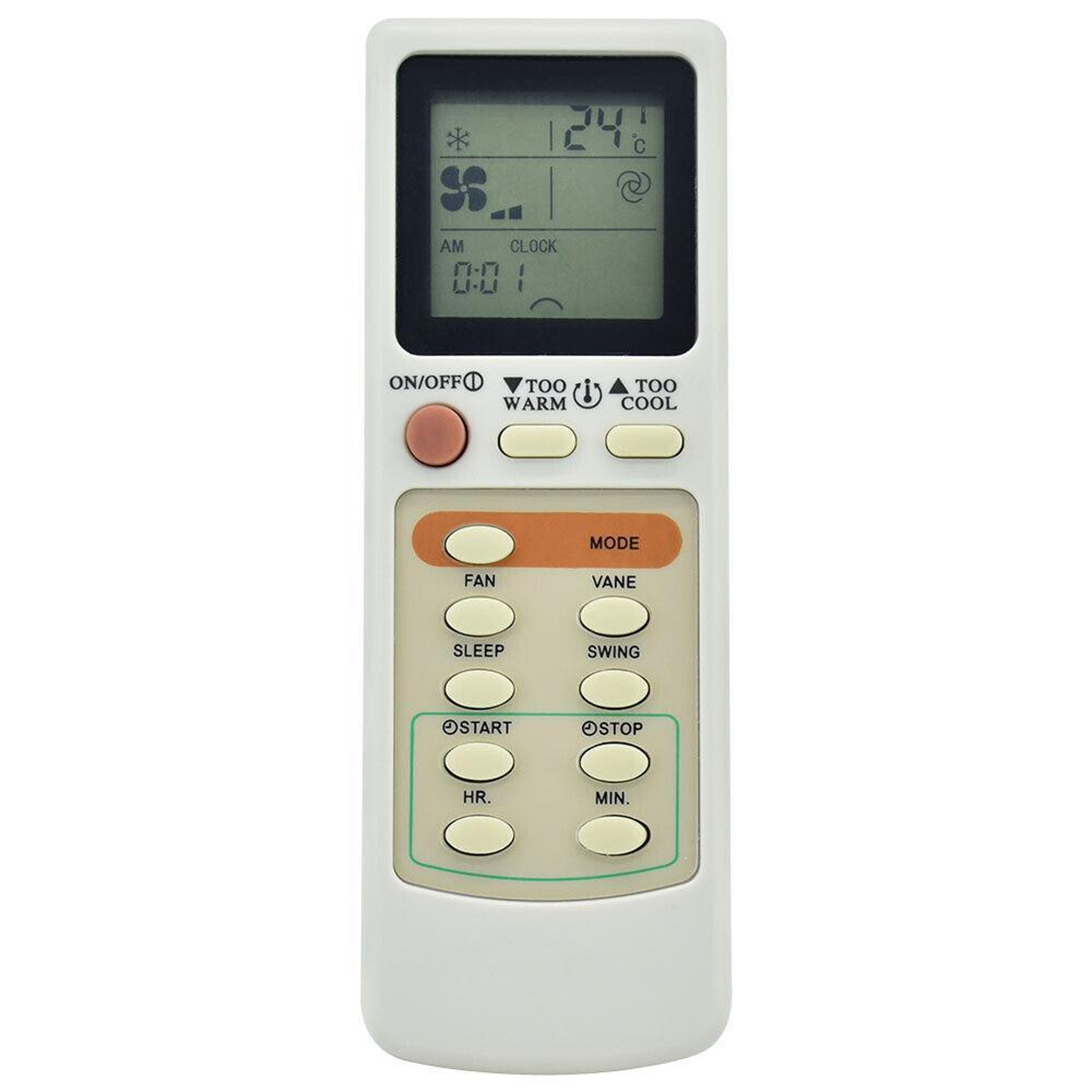 Mitsubishi AC Remote Replacement English Version Air Conditioner Remote Control – view 1
