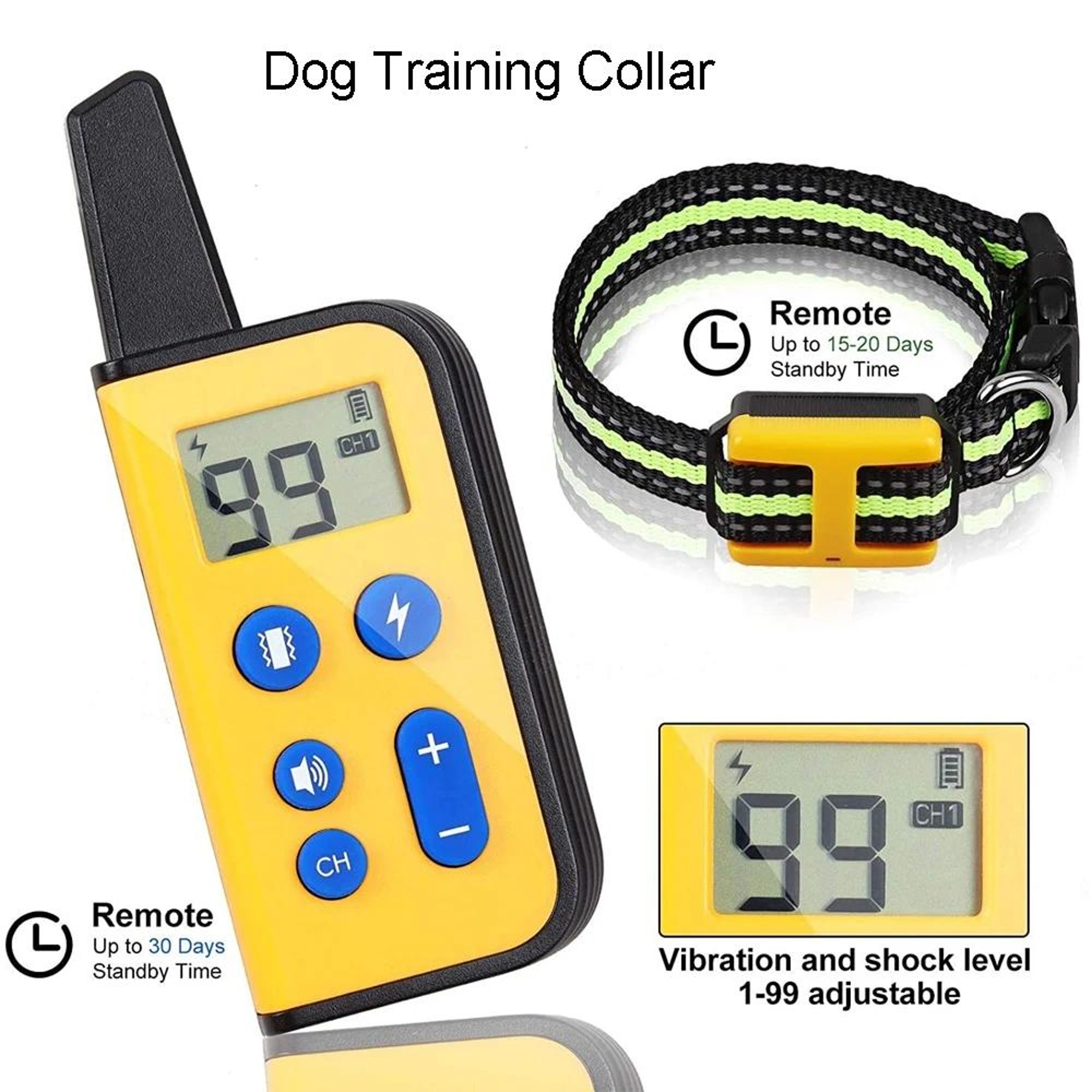Premium Dog Trainer Remote Dog Training Collar With Adjustable Shock  Vibration 4