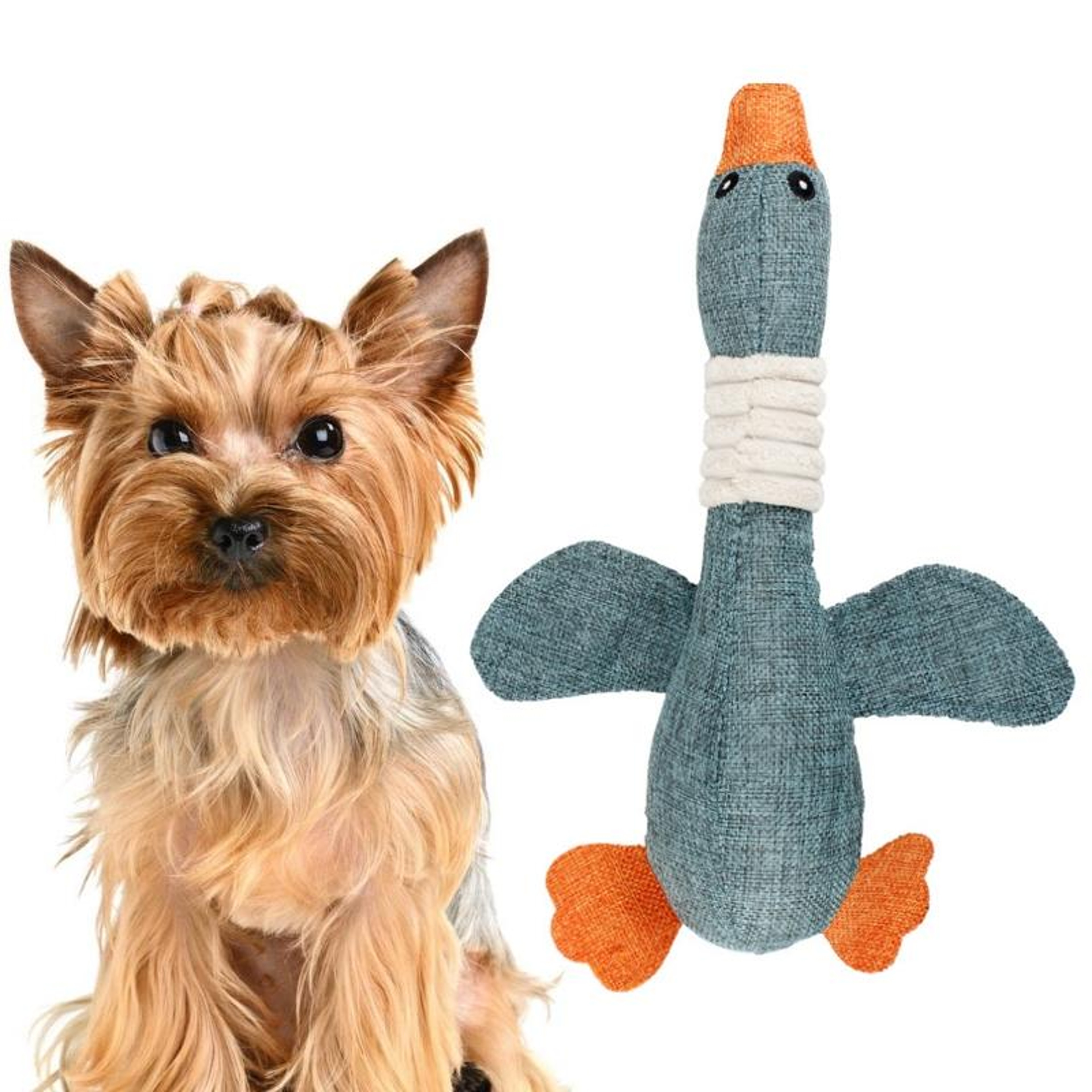 Durable Wild Goose Plush Dog Toy Bite & Squeaky Teeth Cleaning Chew Toy – view 6