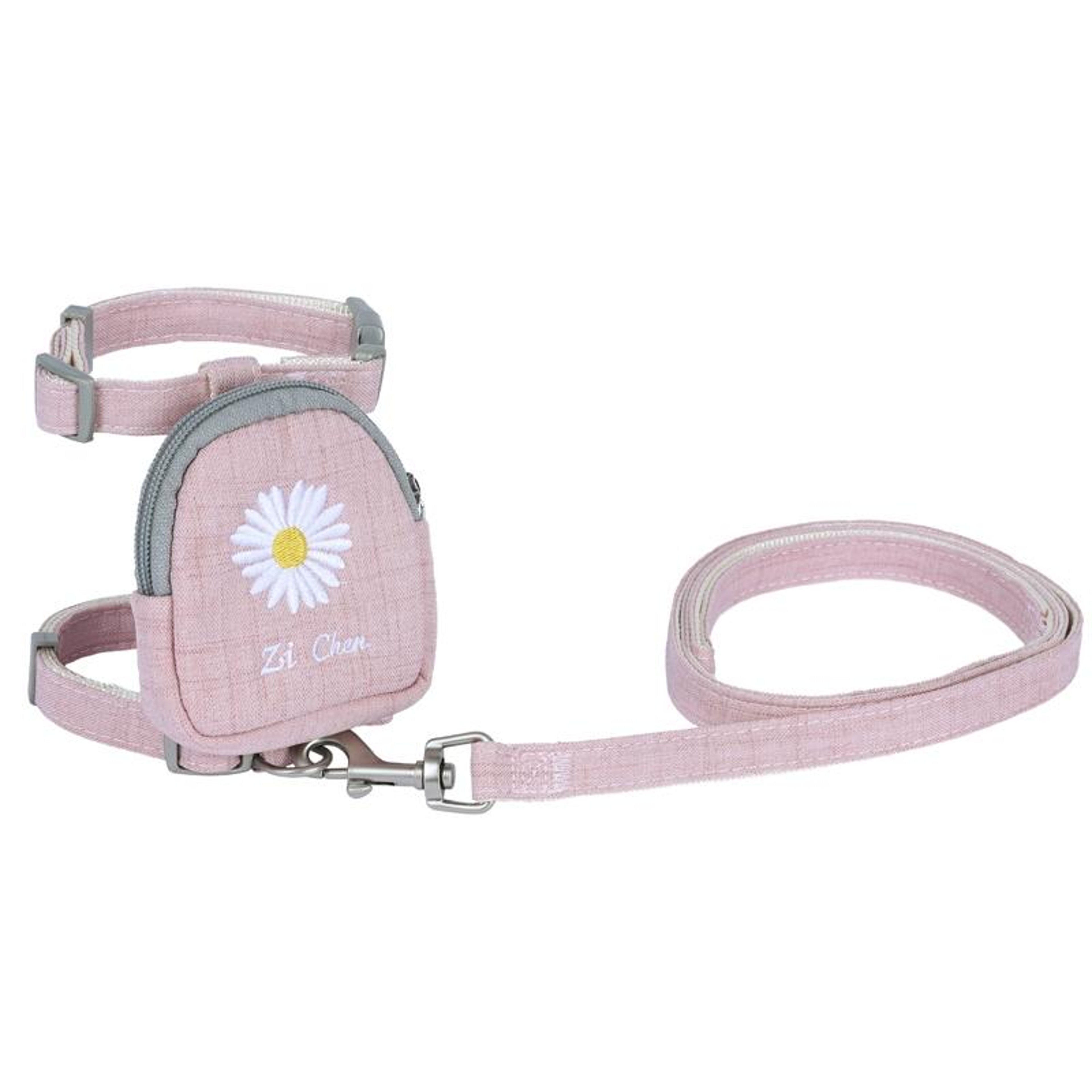 Adjustable Cat Traction Rope Backpack Harness with Snack Pouch – view 14