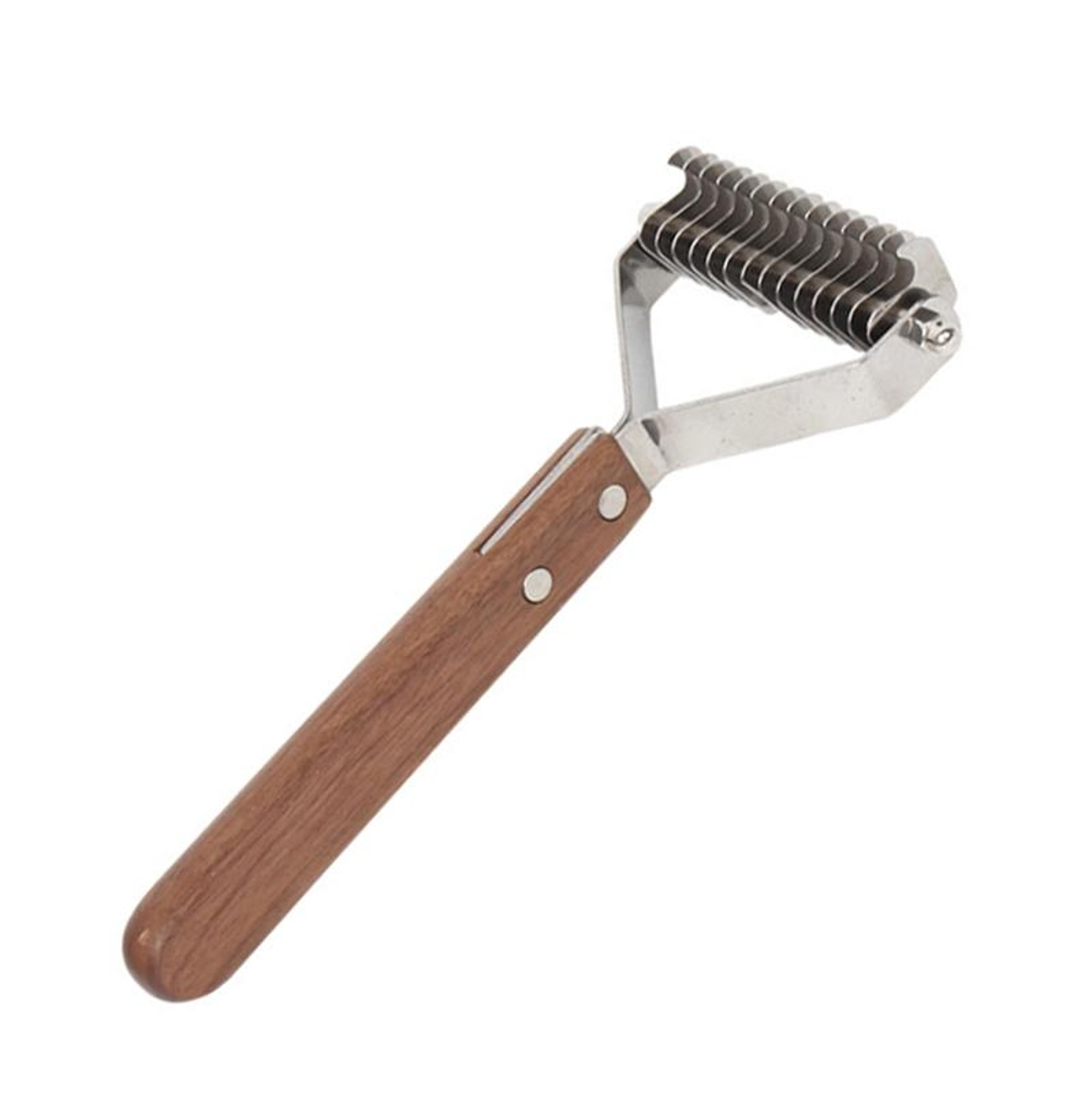 Premium Walnut Handle Pet Grooming Comb With Durable Stainless Steel Pet Comb Teeth 0