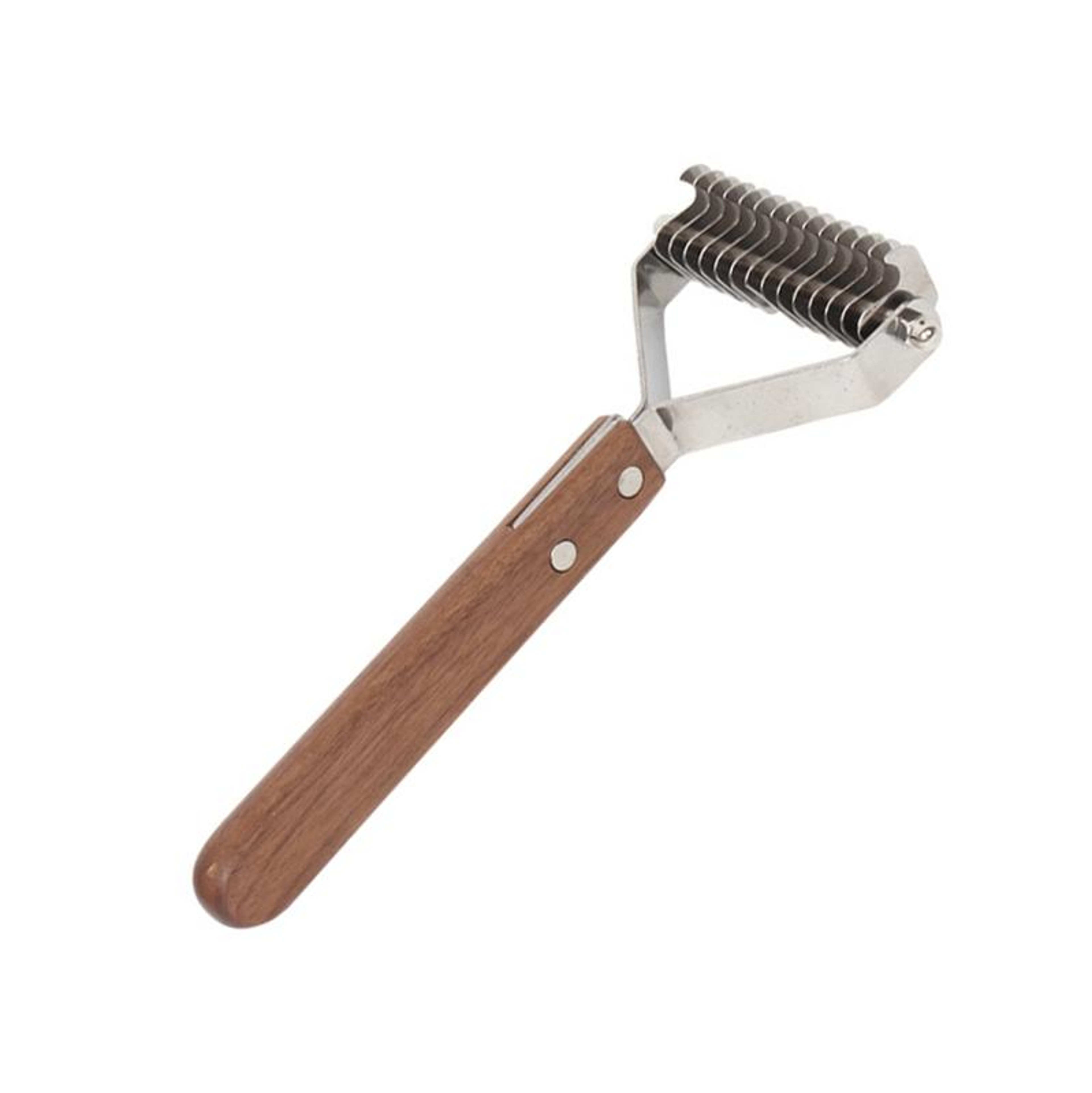 Premium Walnut Handle Pet Grooming Comb With Durable Stainless Steel Pet Comb Teeth 5