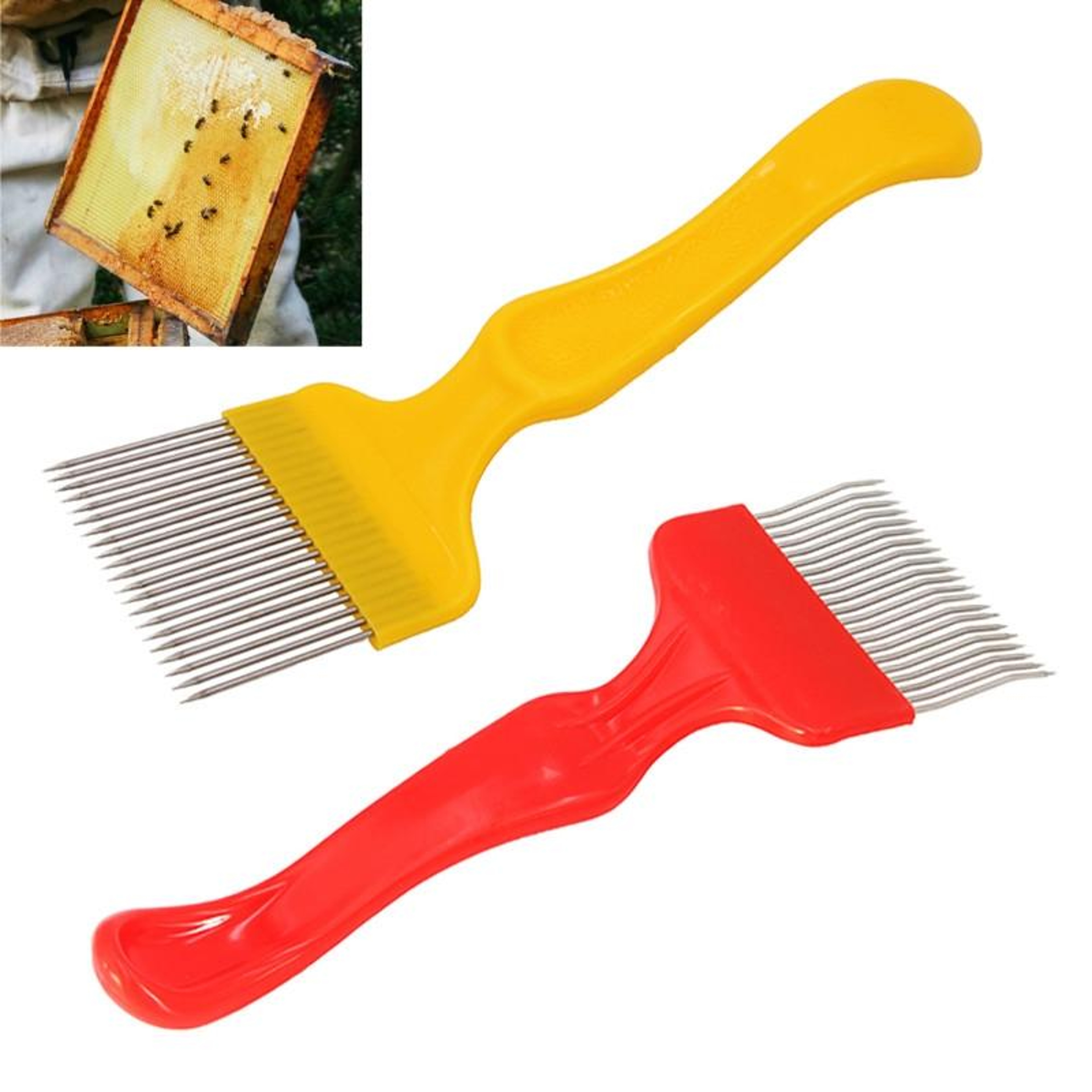 Stainless Steel Beekeeping Hive Scraper  Honey Knife Multi Tool With Ergonomic Thumb Grip 7