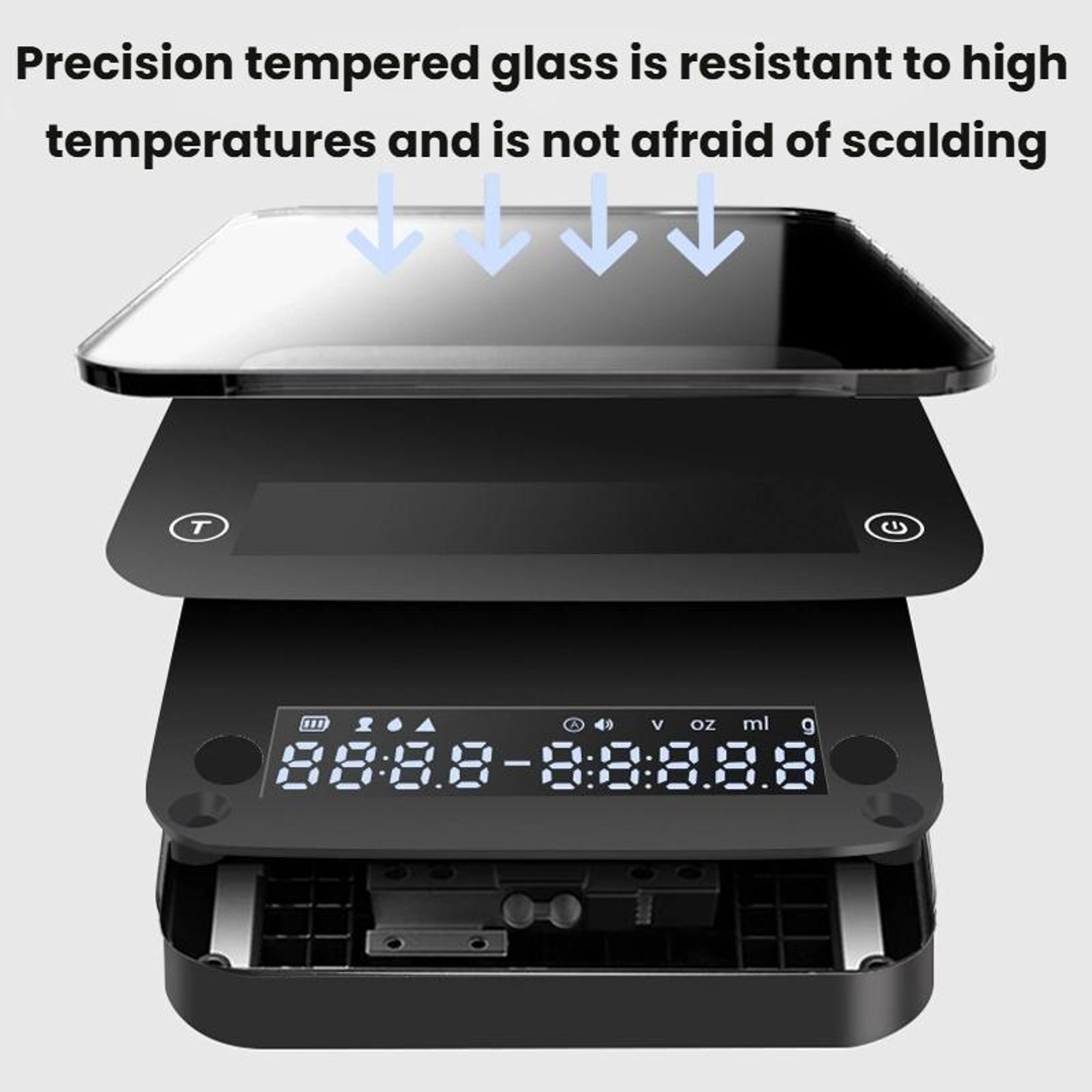 Precision Coffee Scale with Timer USB C Rechargeable Pour Over Coffee Scale – view 7