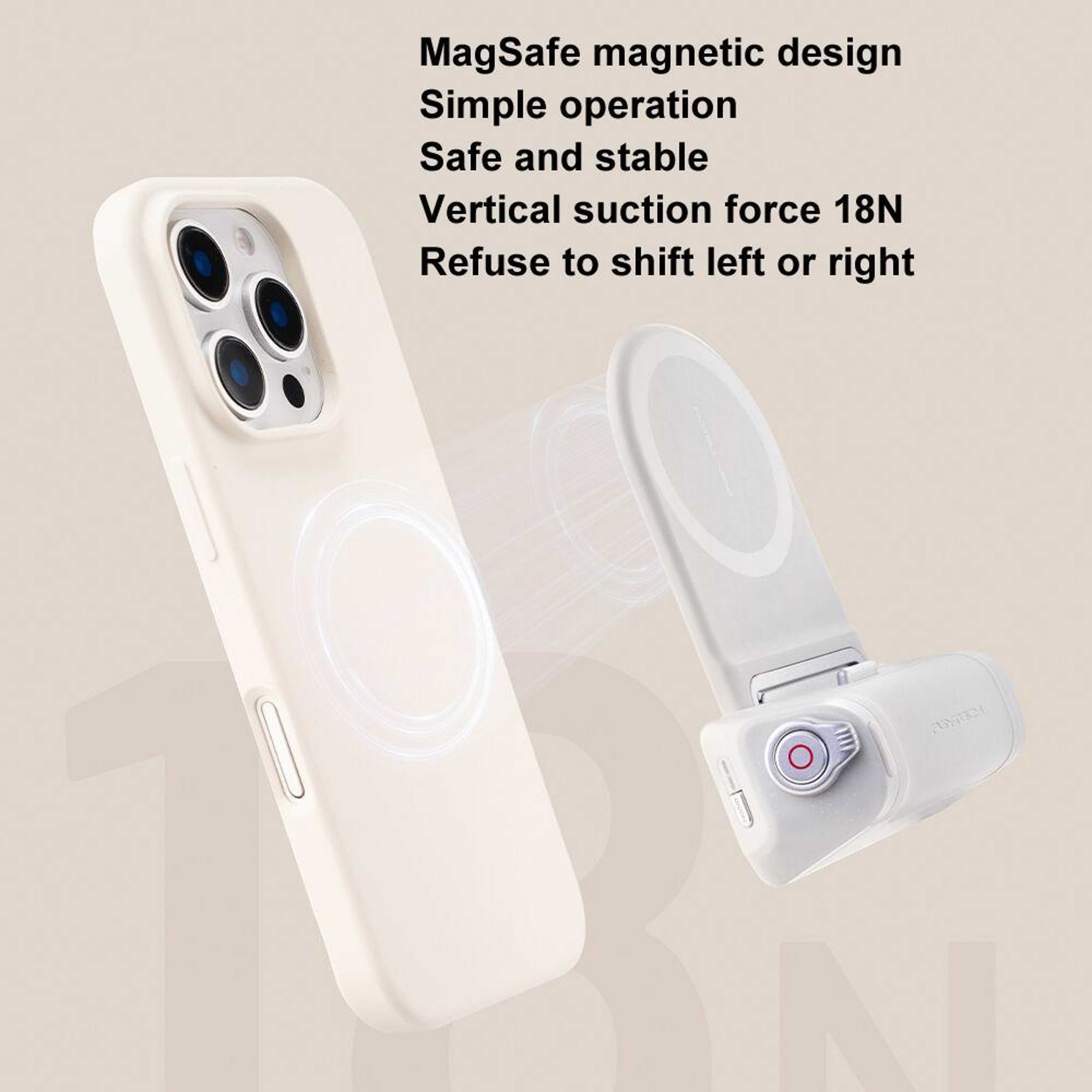 Magnetic Phone Camera Grip with Bluetooth Remote & Wireless Charging – view 5