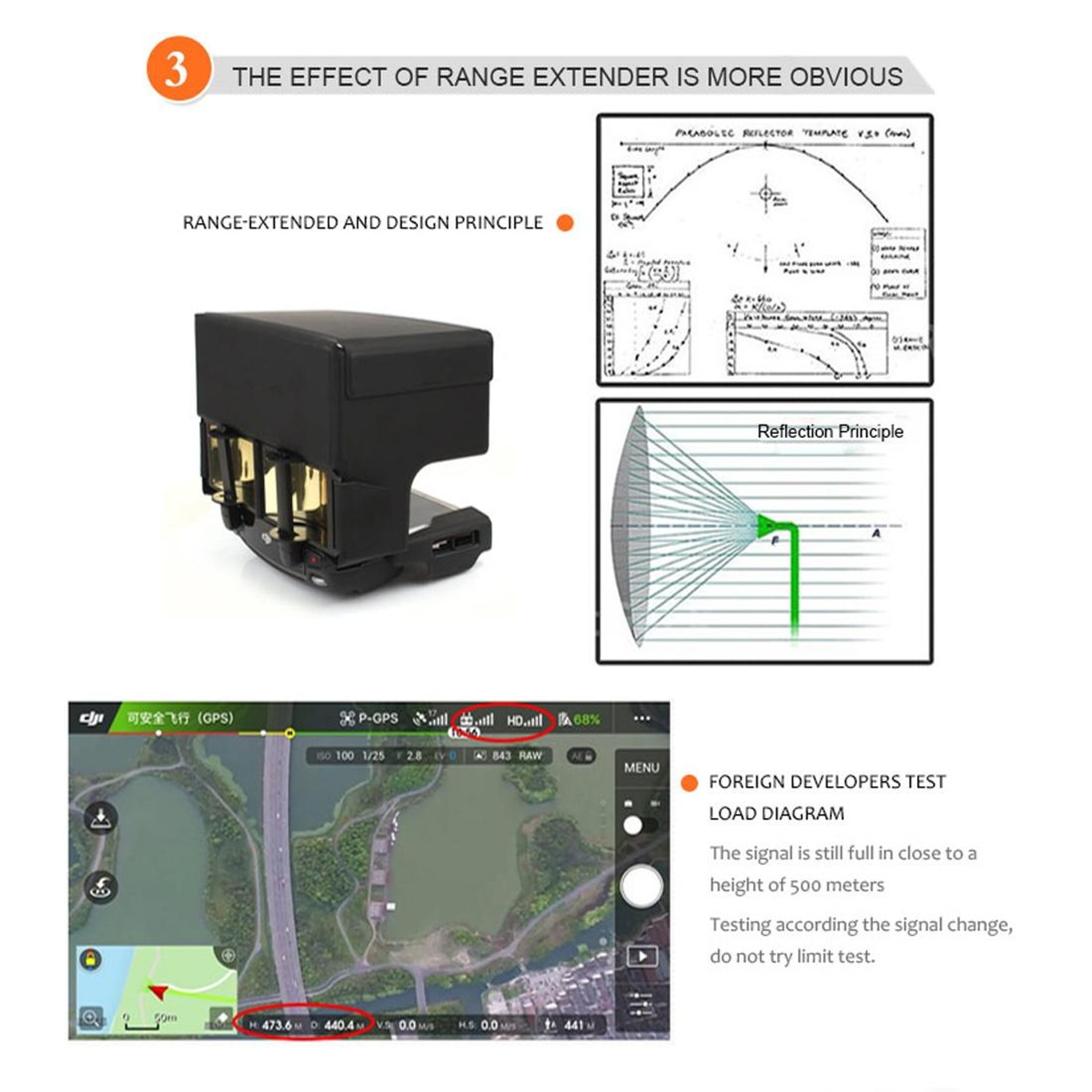Mavic Mini  Mavic Air Range Extender Signal Booster Reflector 3