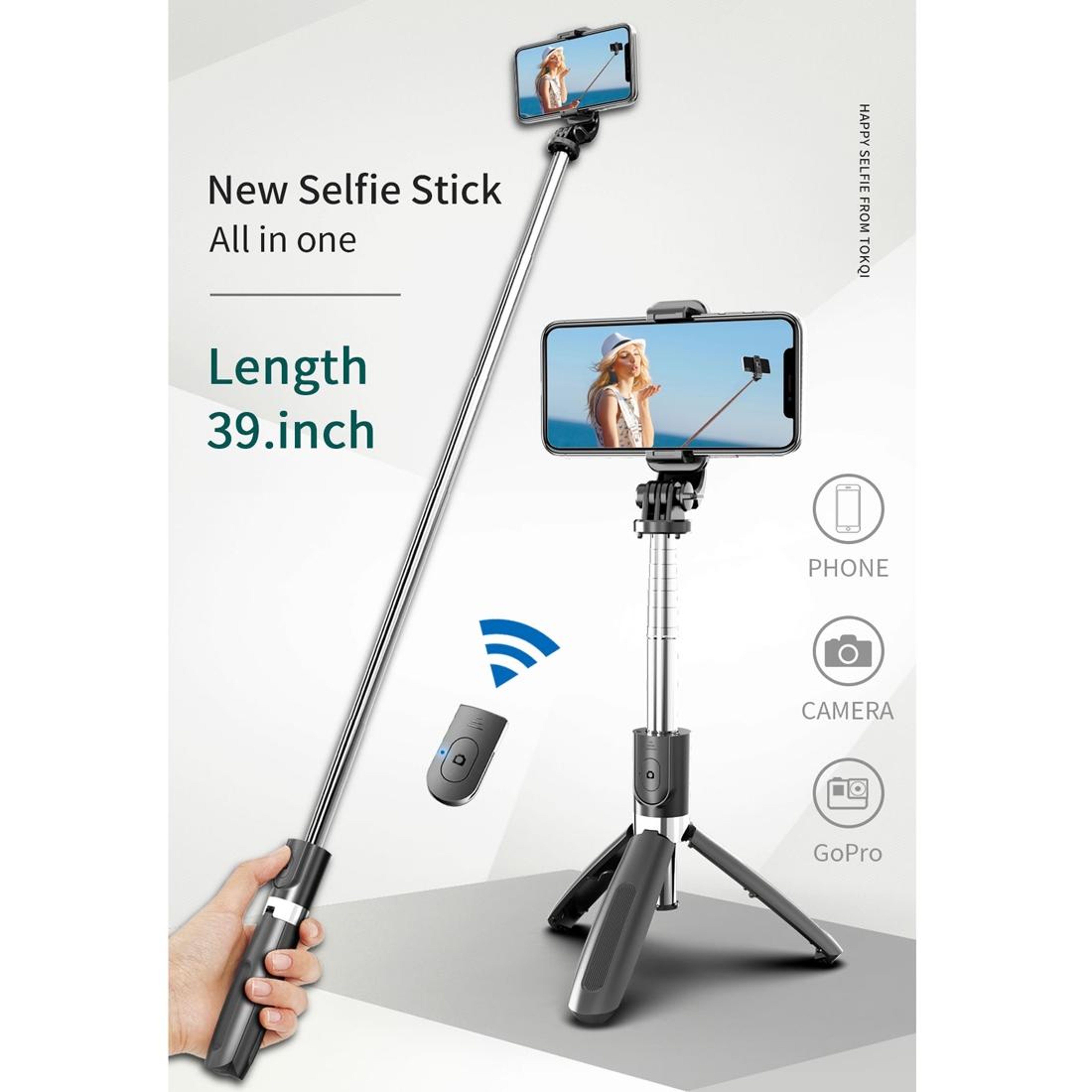 Bluetooth Selfie Stick Tripod With Remote Extendable Phone Stand 1