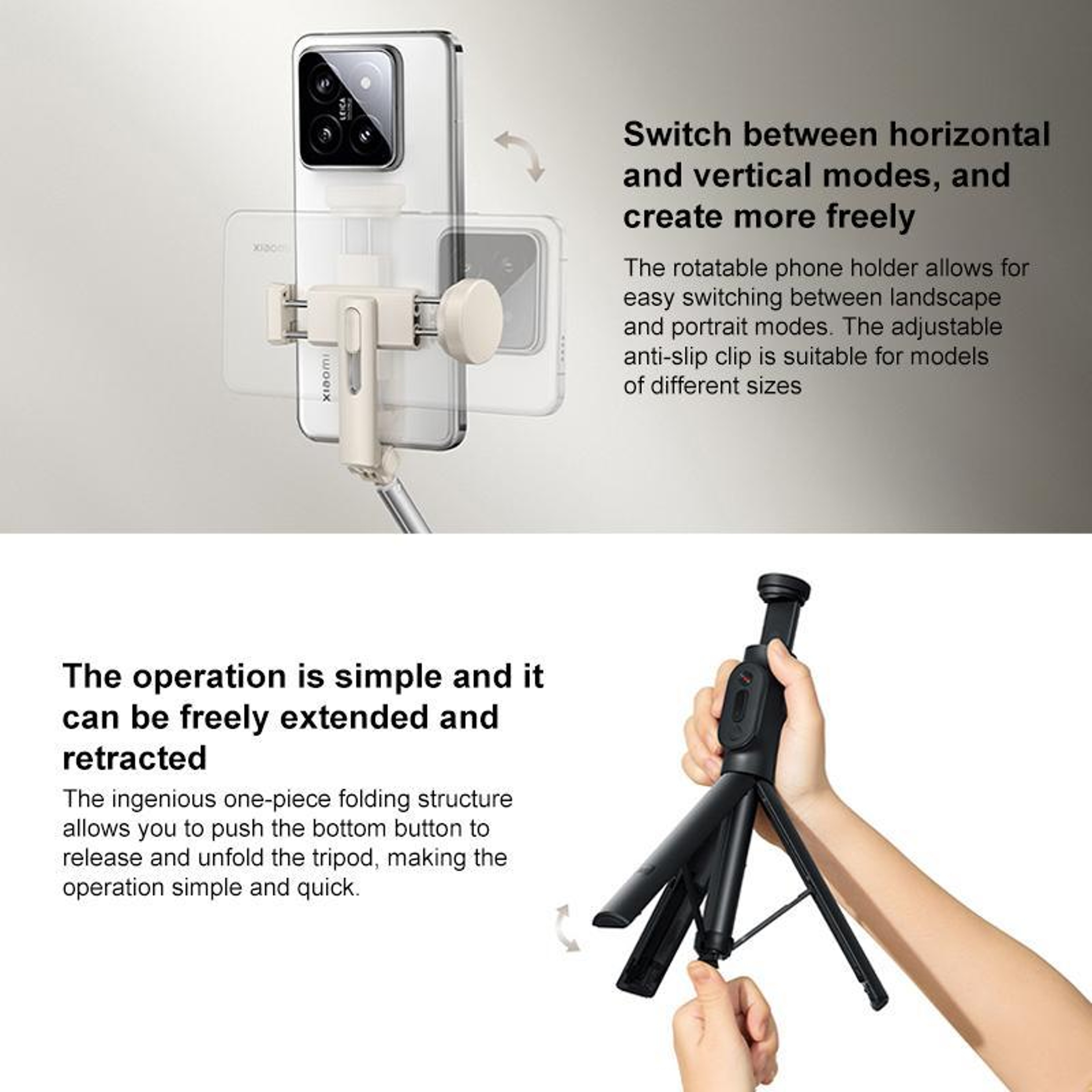Zoom Floor Standing Bluetooth Selfie Stick With Tripod  Remote Control 2