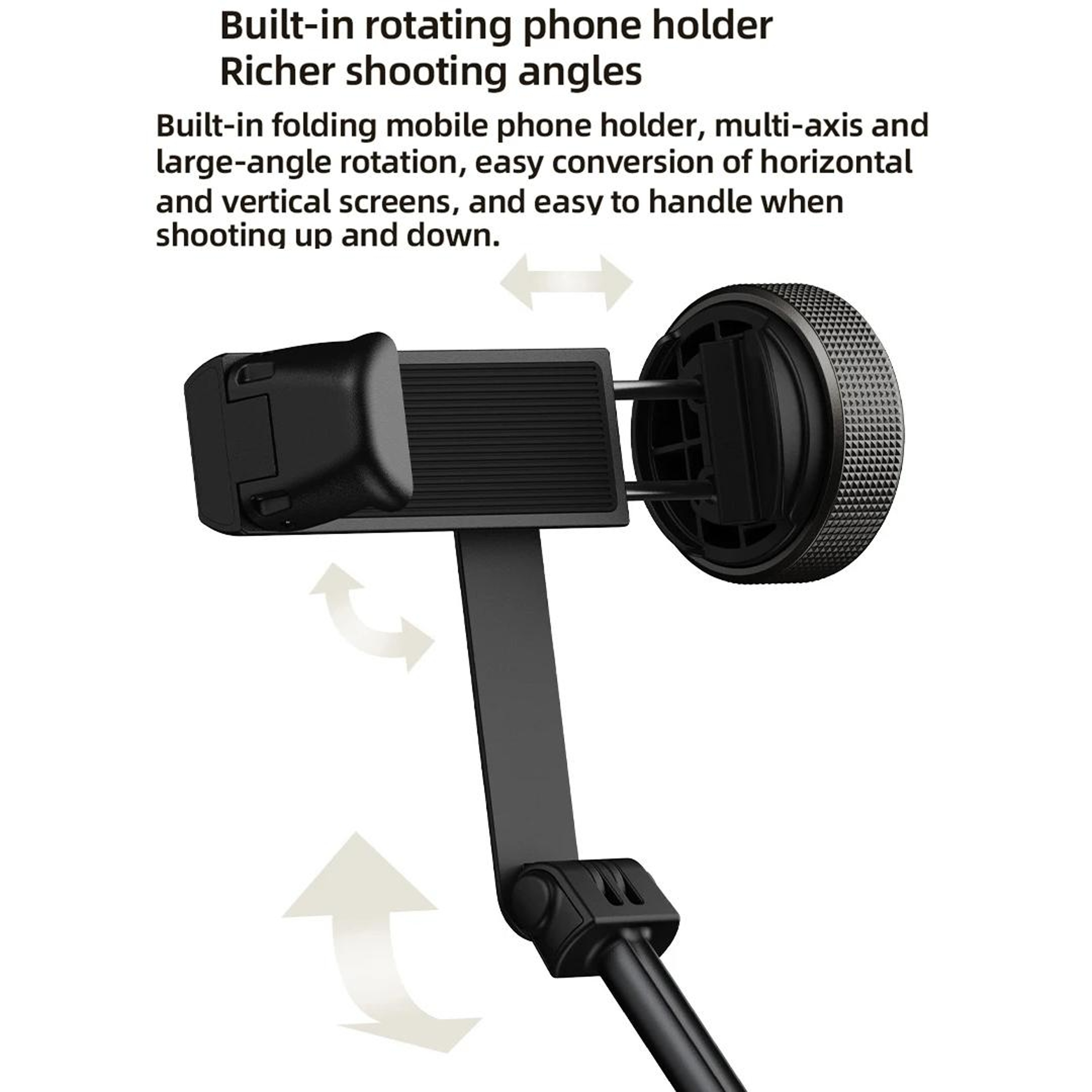 Bluetooth Selfie Stick Tripod with Zoom Control & Floor Standing Phone Stand – view 6