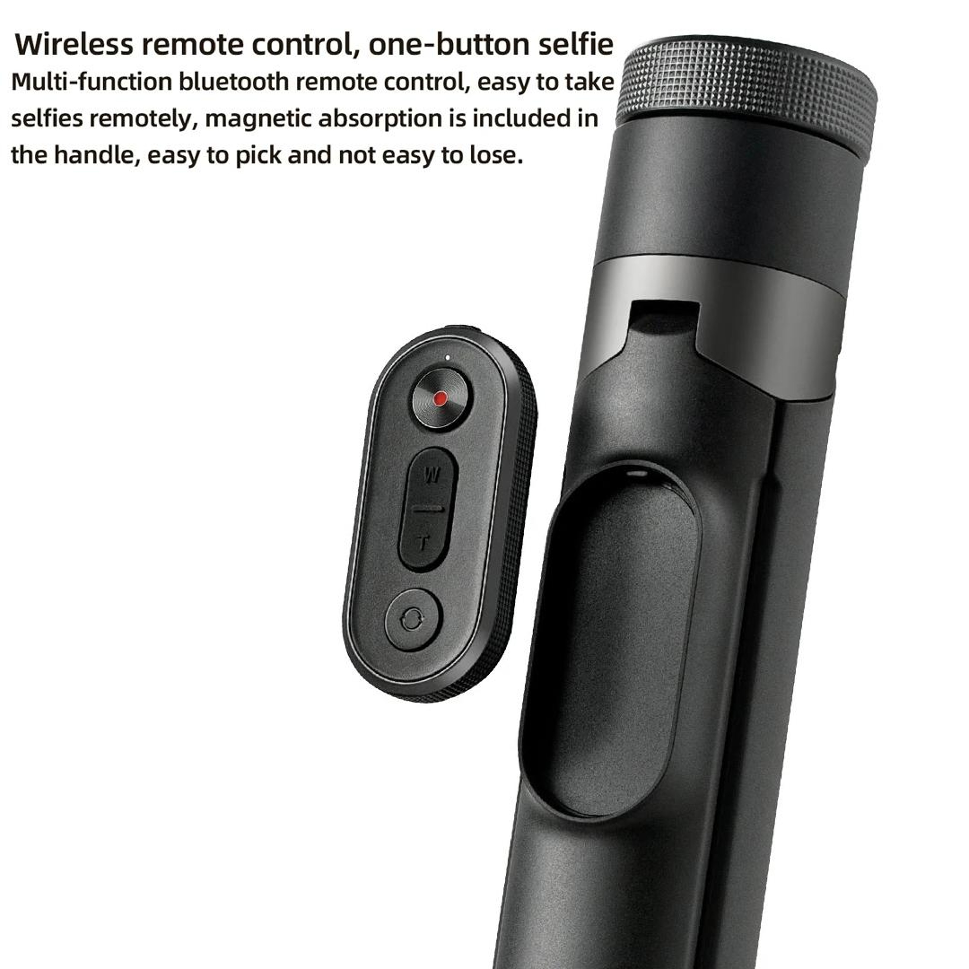 Bluetooth Selfie Stick Tripod with Zoom Control & Floor Standing Phone Stand – view 9