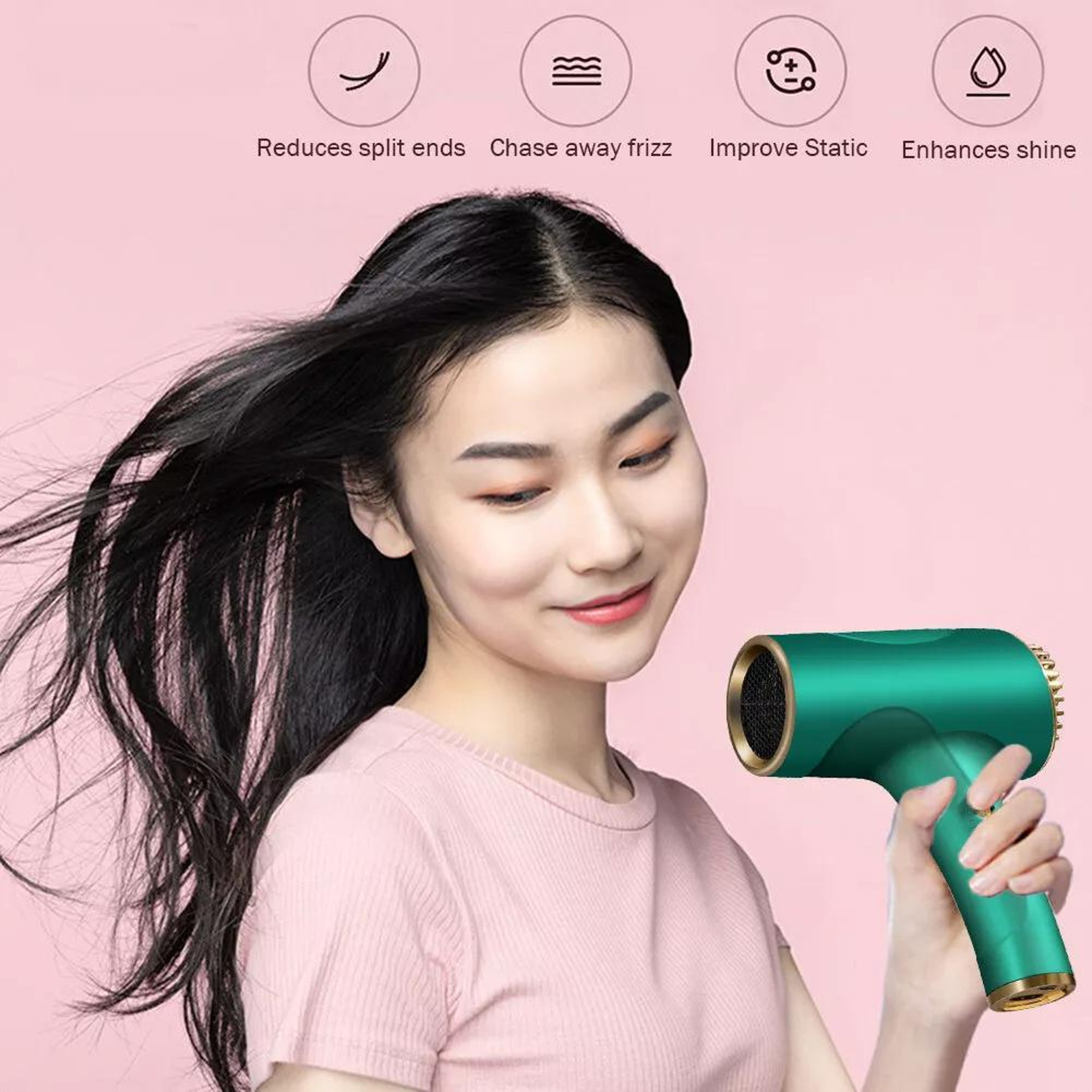 Ionic Cordless Rechargeable Hair Dryer With Hot  Cold Air For Travel And Everyday Styling 6