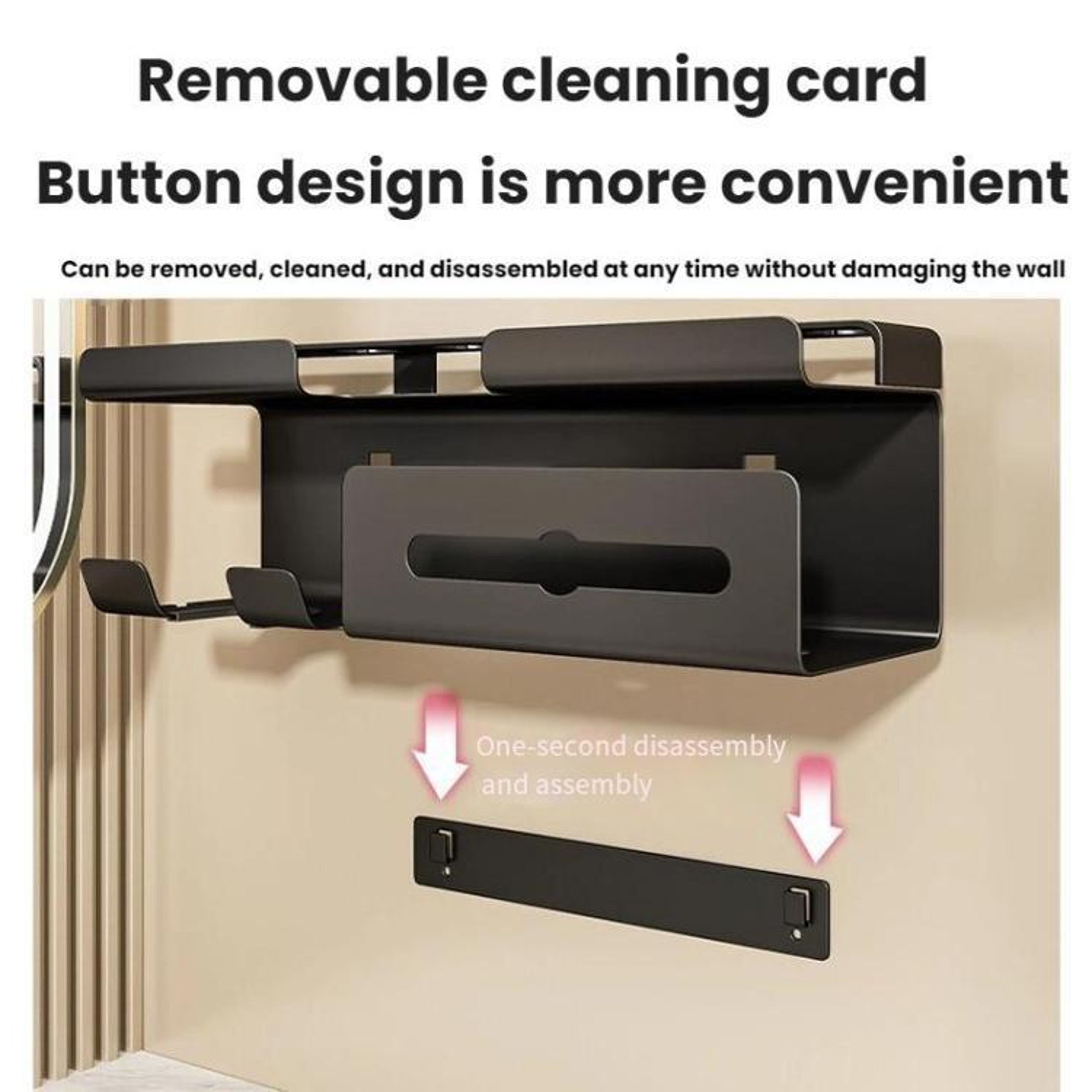 Airwrap Wall Mount Organizer Shelf No Drill Dyson Airwrap Storage Holder with Hair Tool Storage – view 5
