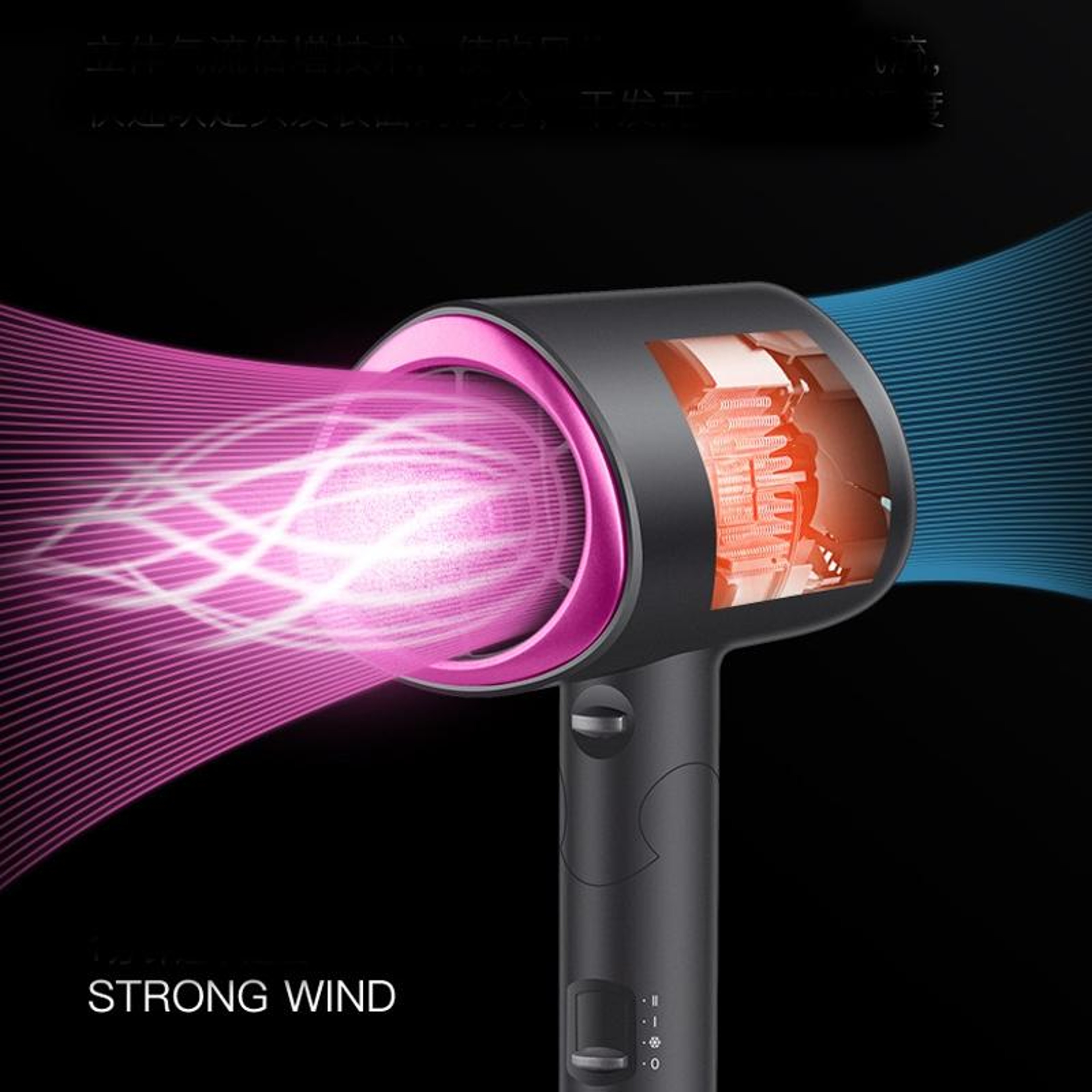 Foldable Fast Dry Hair Dryer With Hot  Cold Air Control 6
