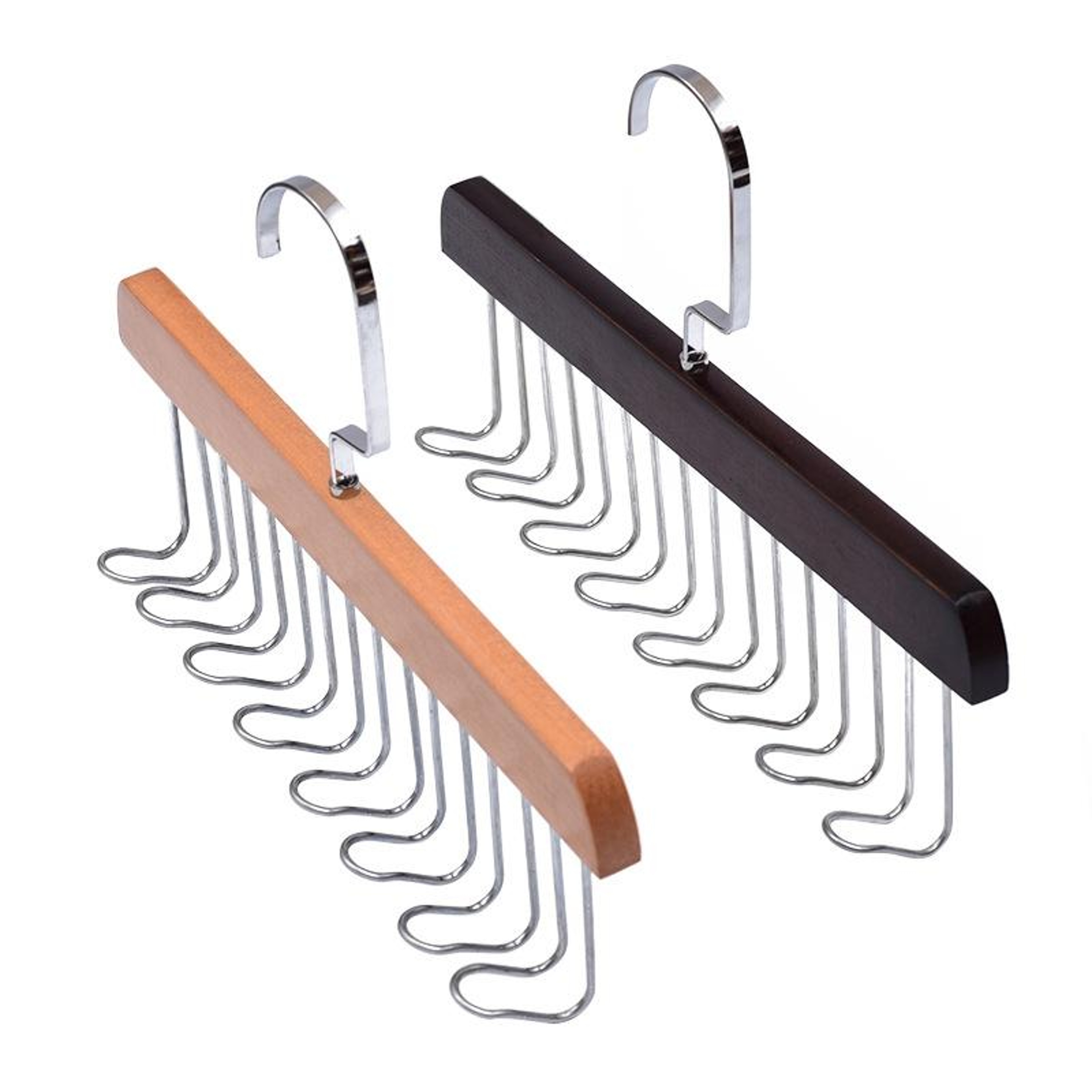 Wooden Multi Hook Lingerie  Tie Organizer Hanger Space Saving Drying Rack 1