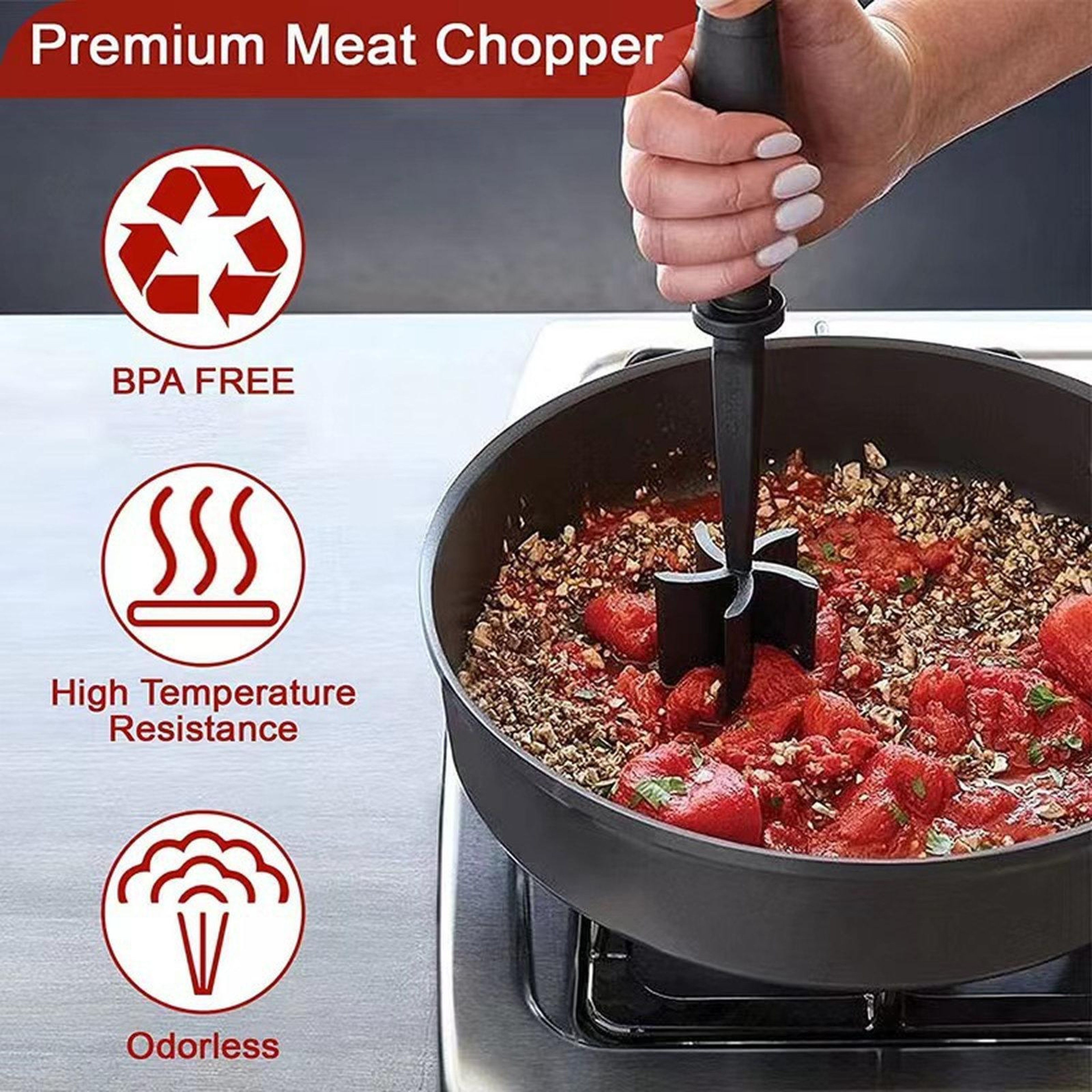 Meat Chopper and Hamburger Masher Kitchen Spatula – view 5