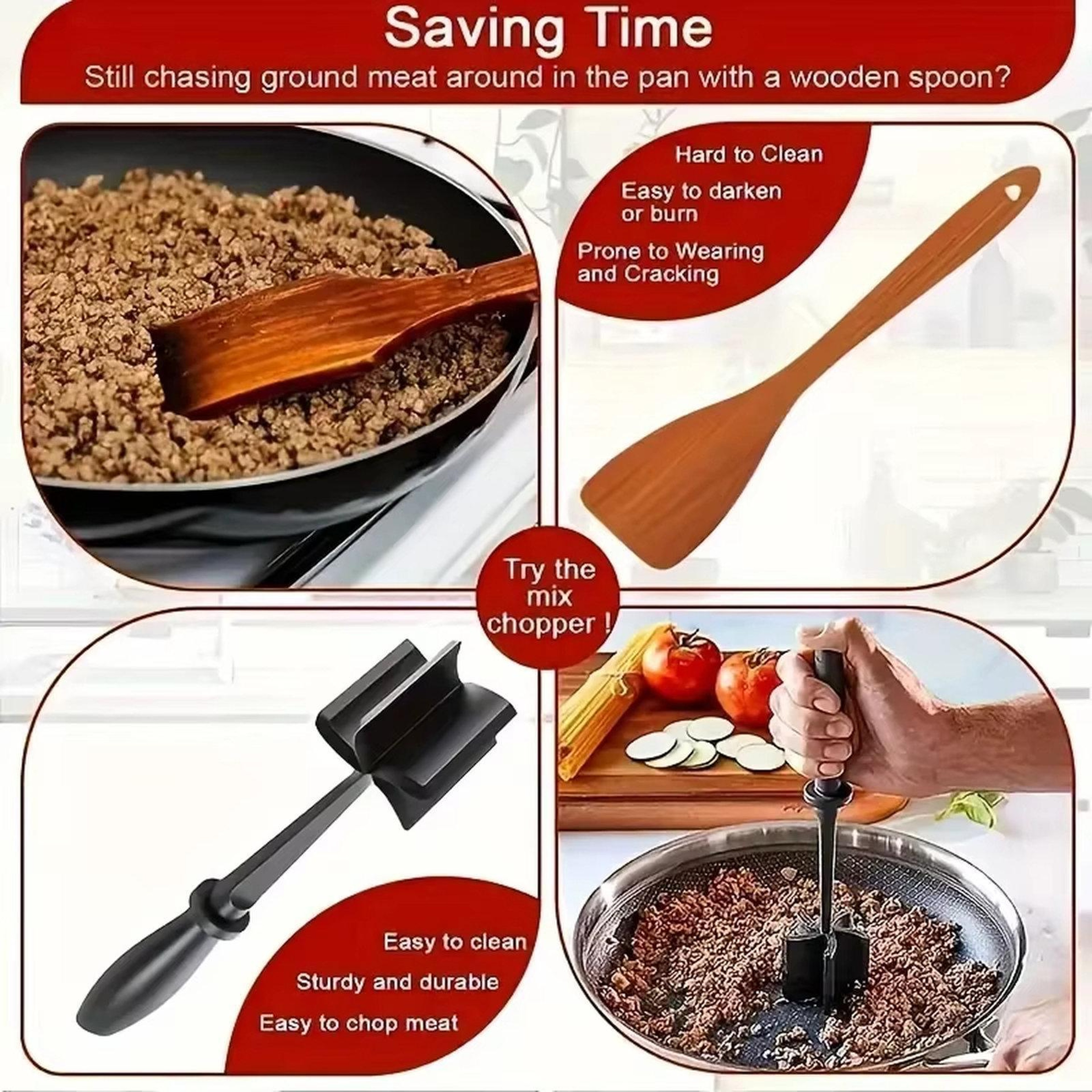 Meat Chopper and Hamburger Masher Kitchen Spatula – view 7