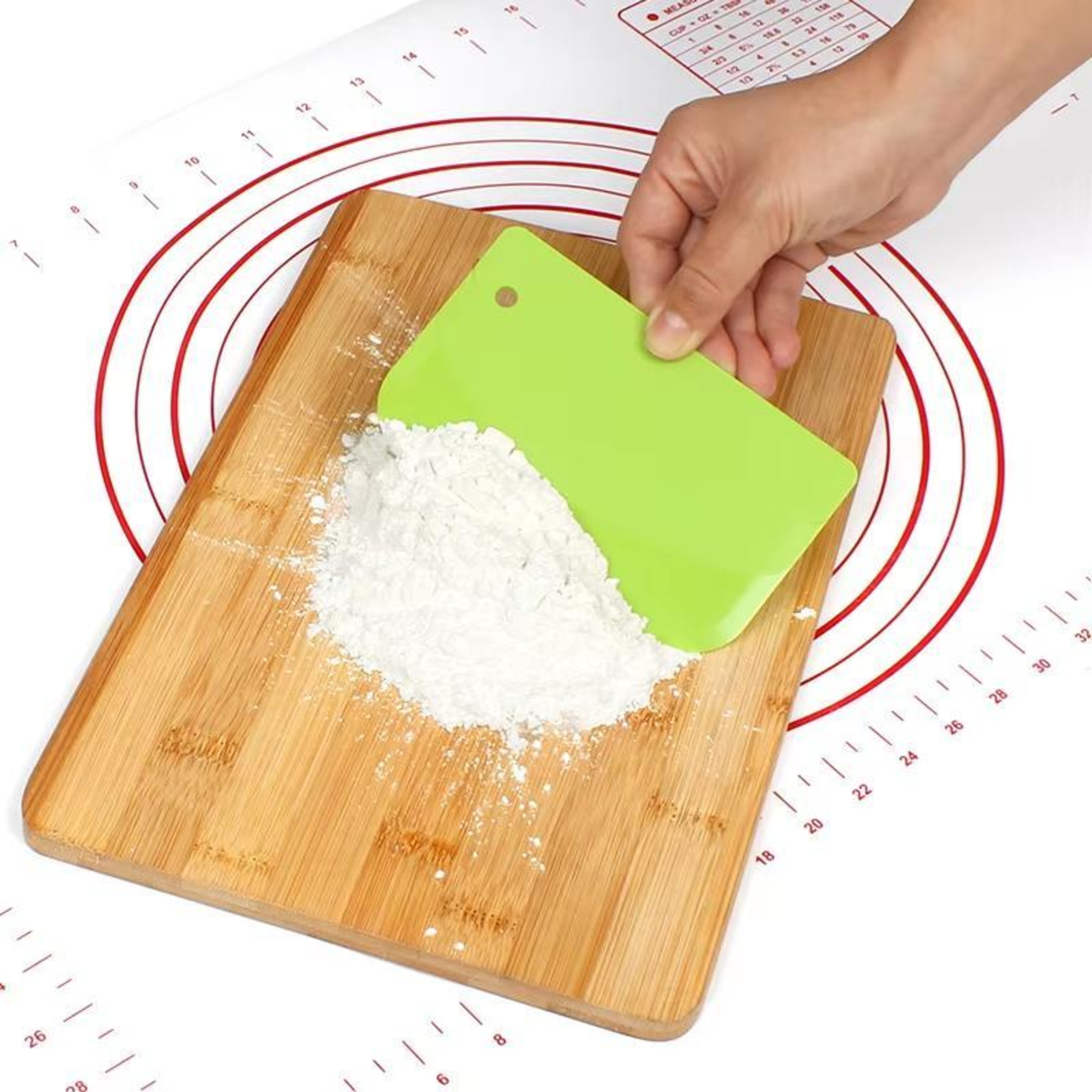 Flexible Plastic Dough Scraper & Baking Spatula for Bread, Pastry & Cake Decorating – view 3