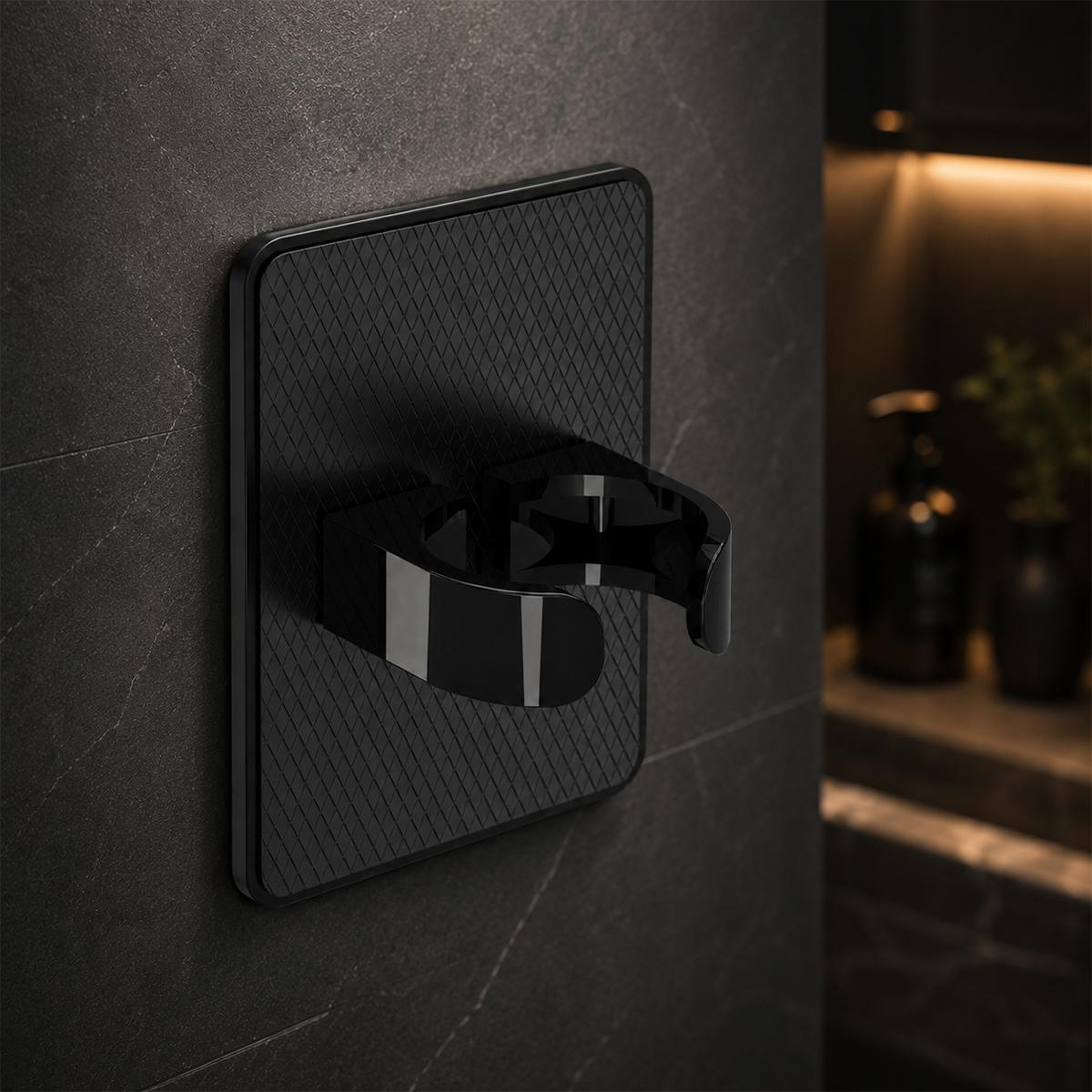 SpaceSaver No Drill Comb Holder Wall Mounted Bathroom Organizer Rack – view 1