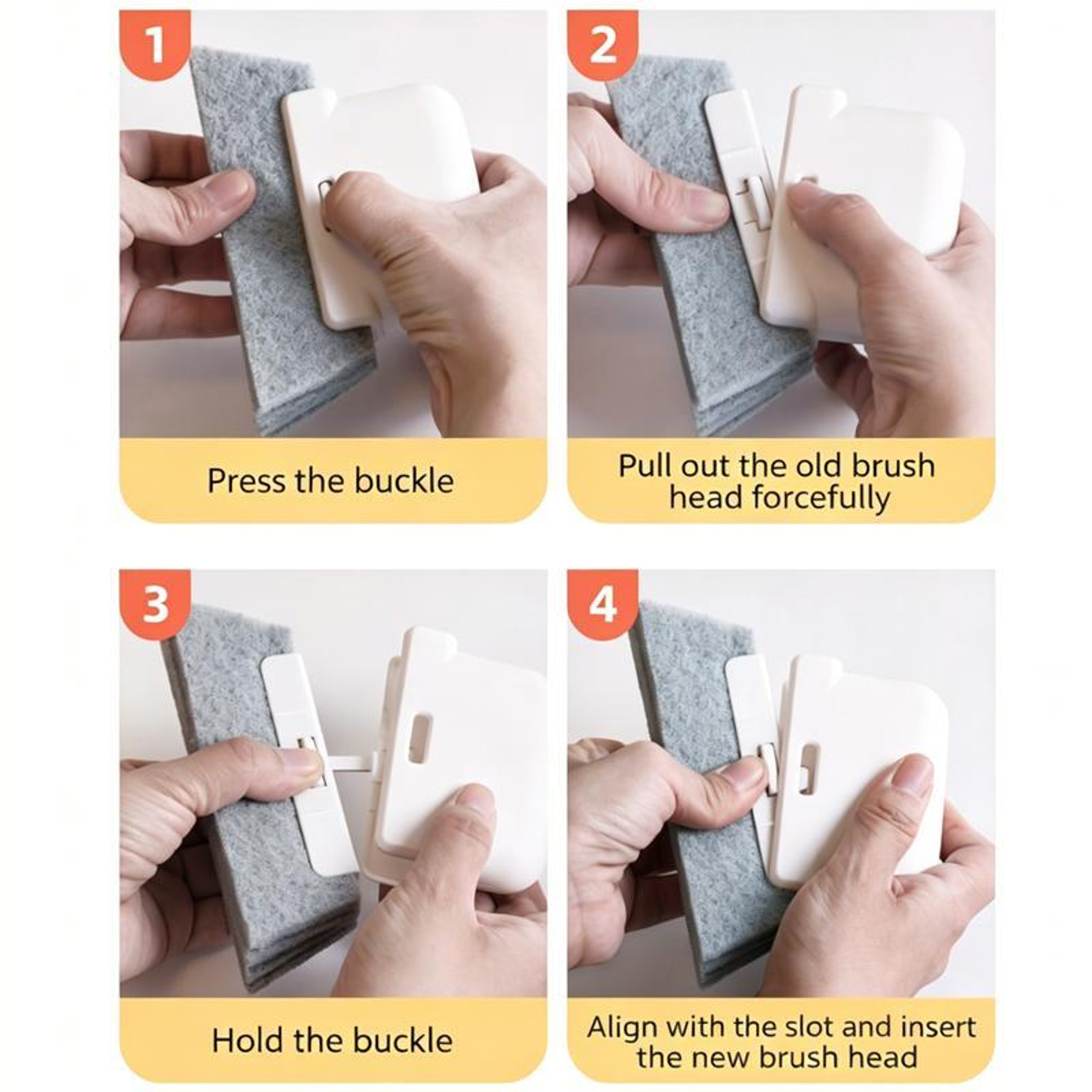 Window Track Cleaner  Crevice Cleaning Brush With Hidden Scraper 7