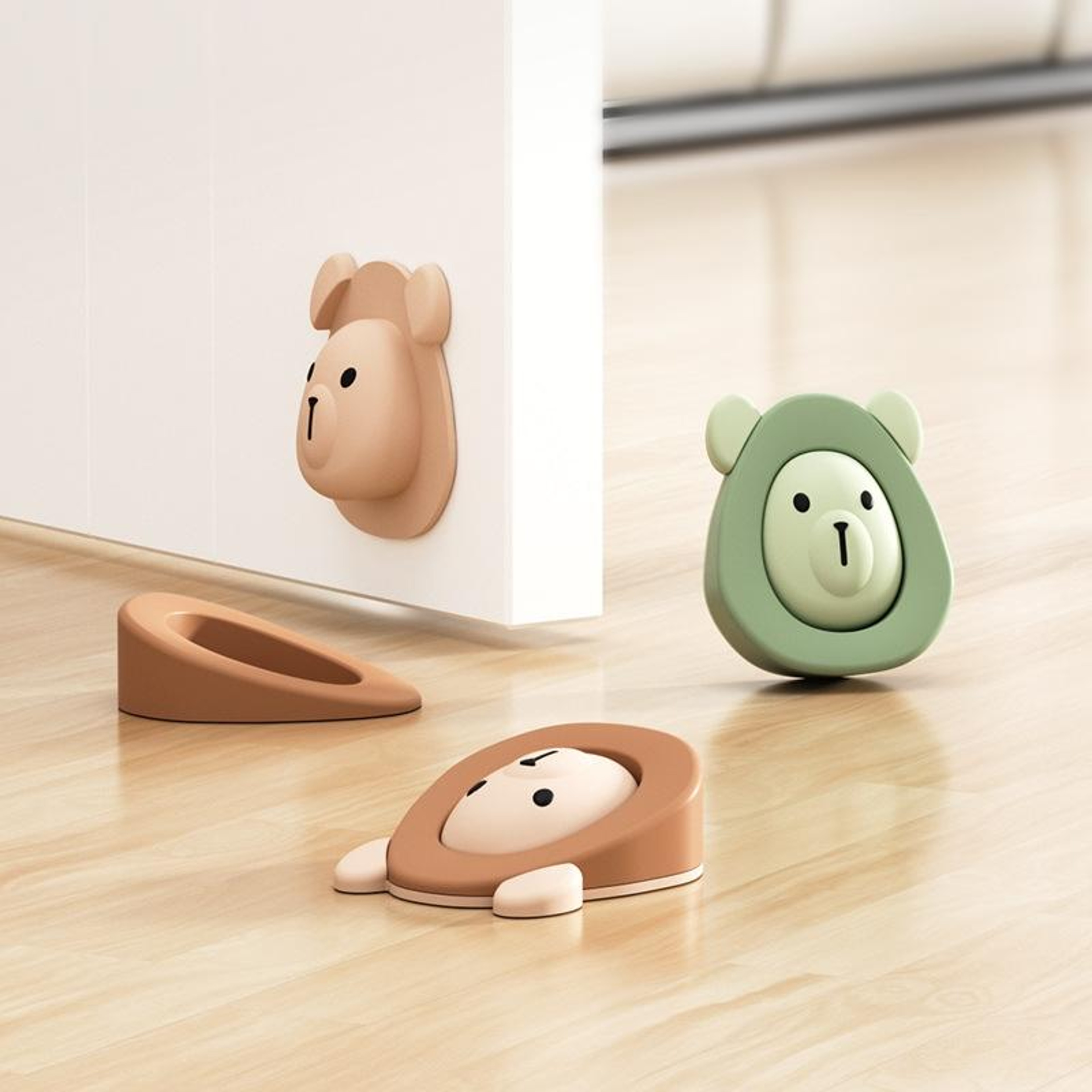 Cute Silicone Door Stopper  Wall Protector Anti Collision Door Blocker For Quiet Homes 1