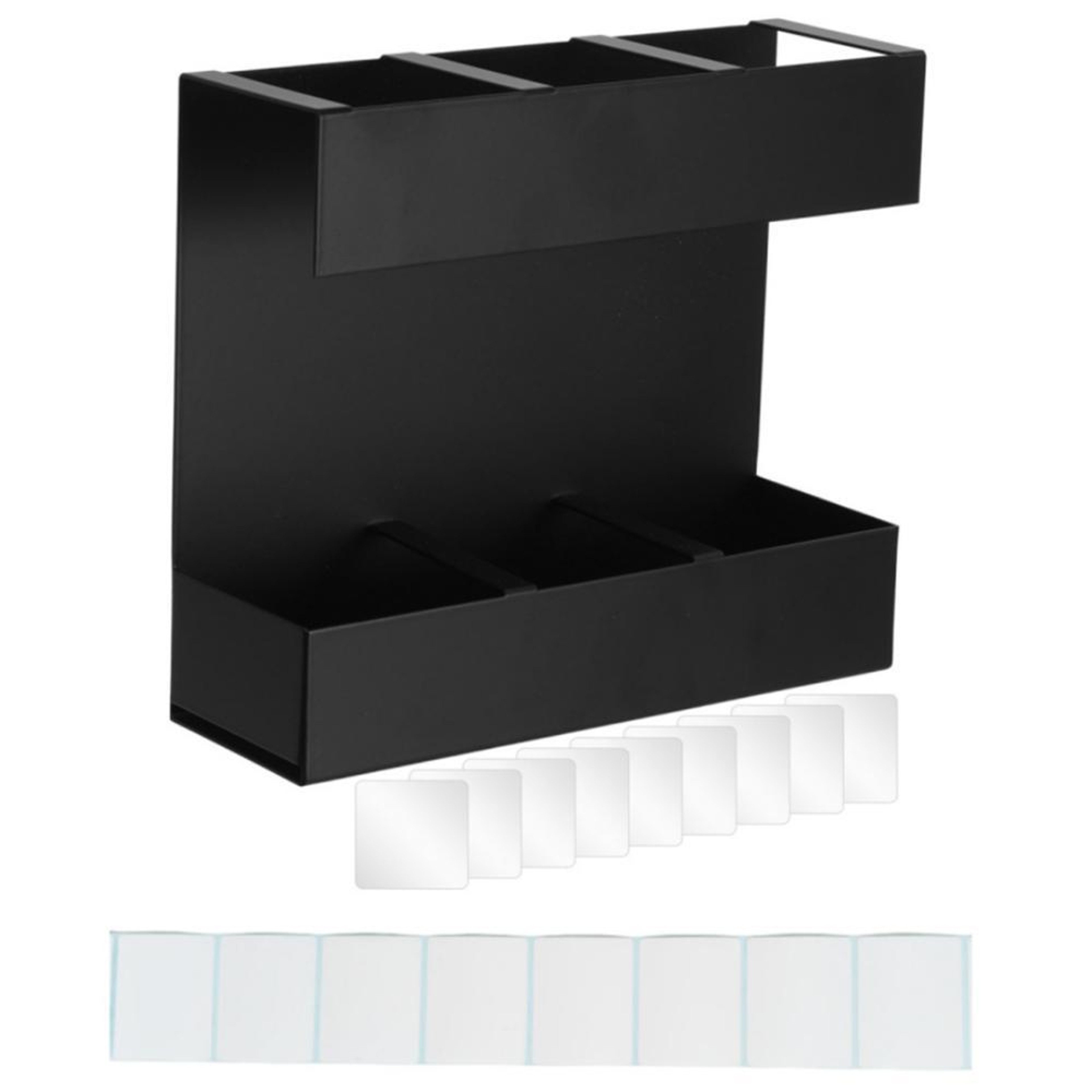 Space Saving Compartment Metal Cutlery  Straw Organizer Rack For Kitchen Storage 0