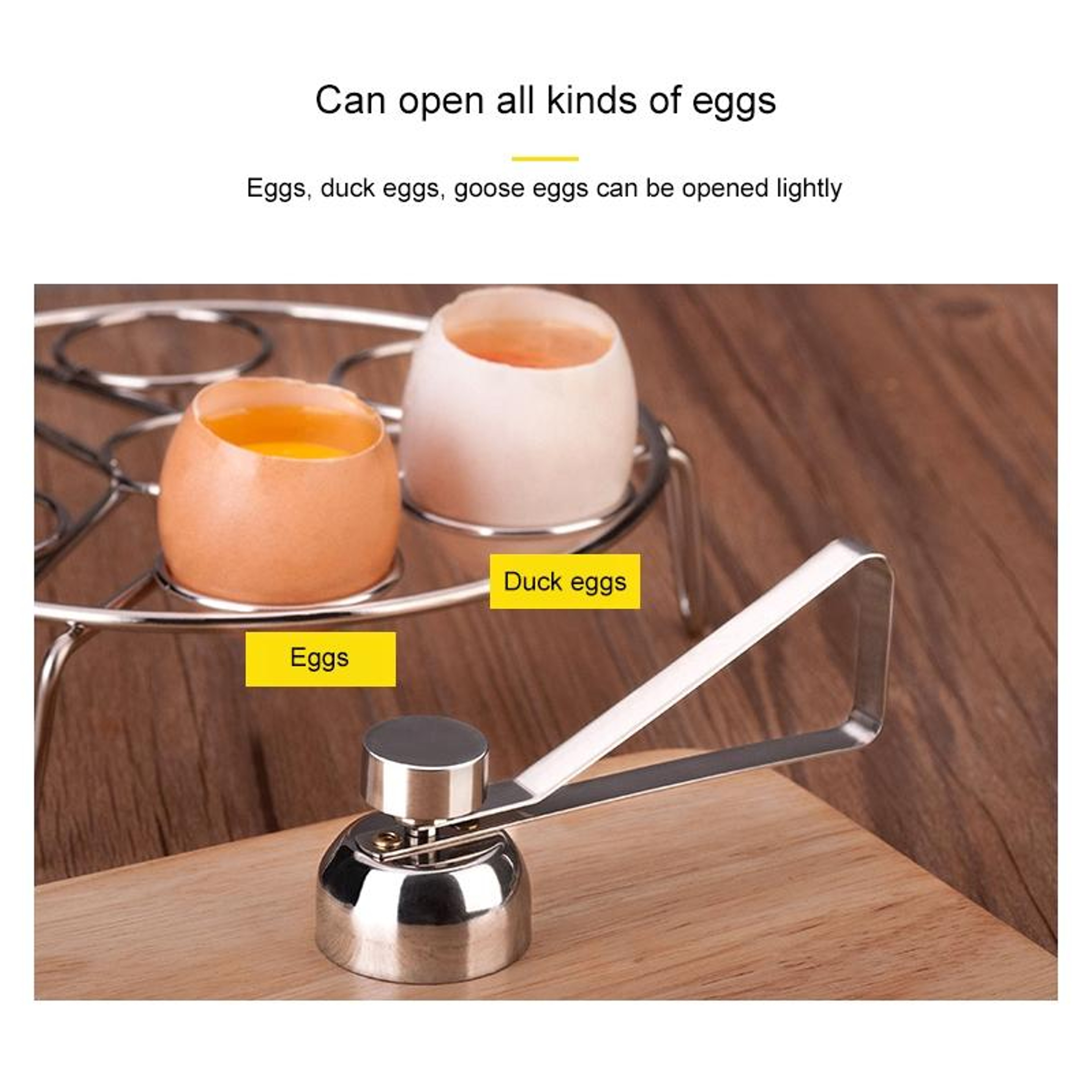 Precision Stainless Steel Egg Topper Cutter  Egg Shell Opener For Boiled And Raw Eggs 3