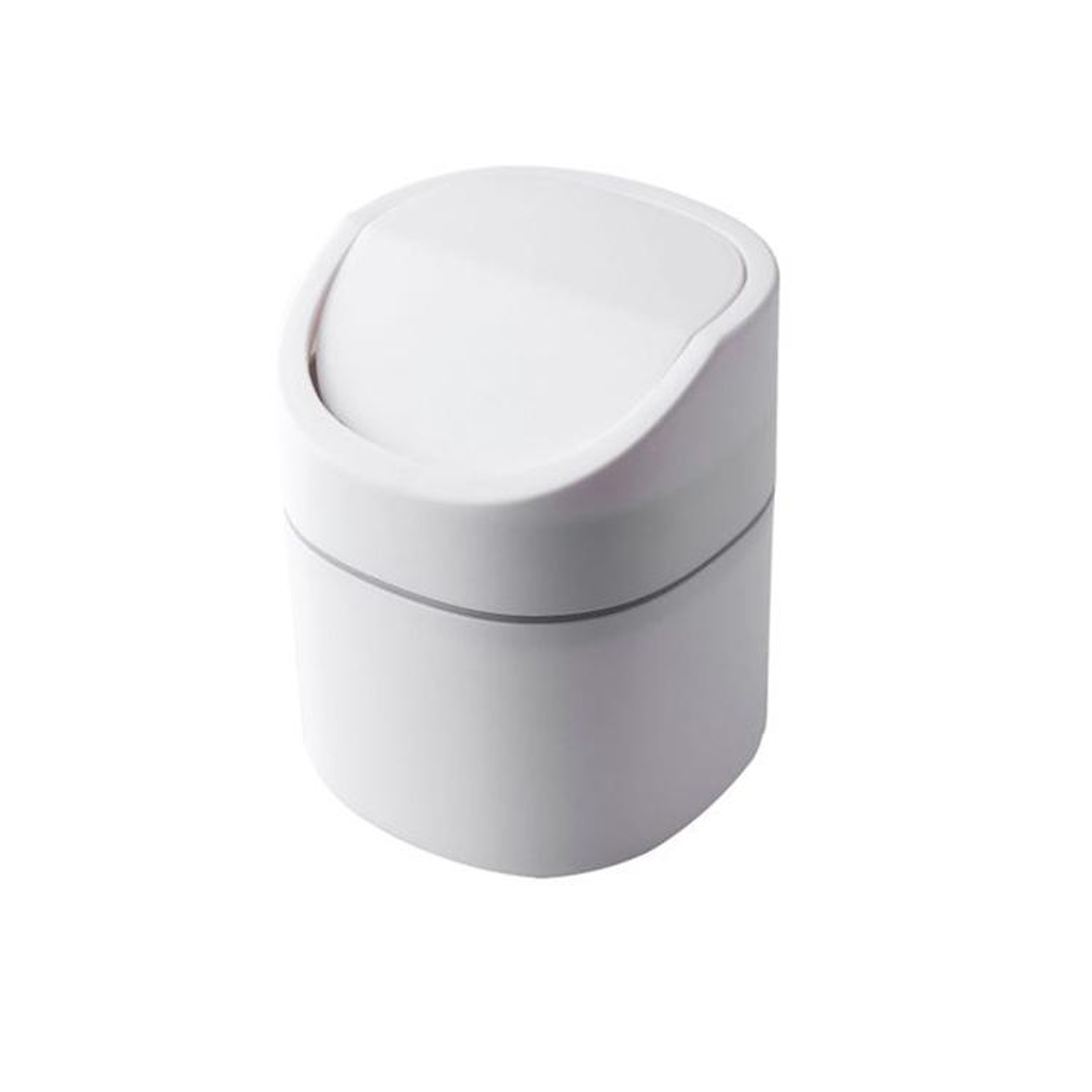 Flip Lid Mini Desktop Trash Can For Office Desk Vanity  Countertop Organization 10