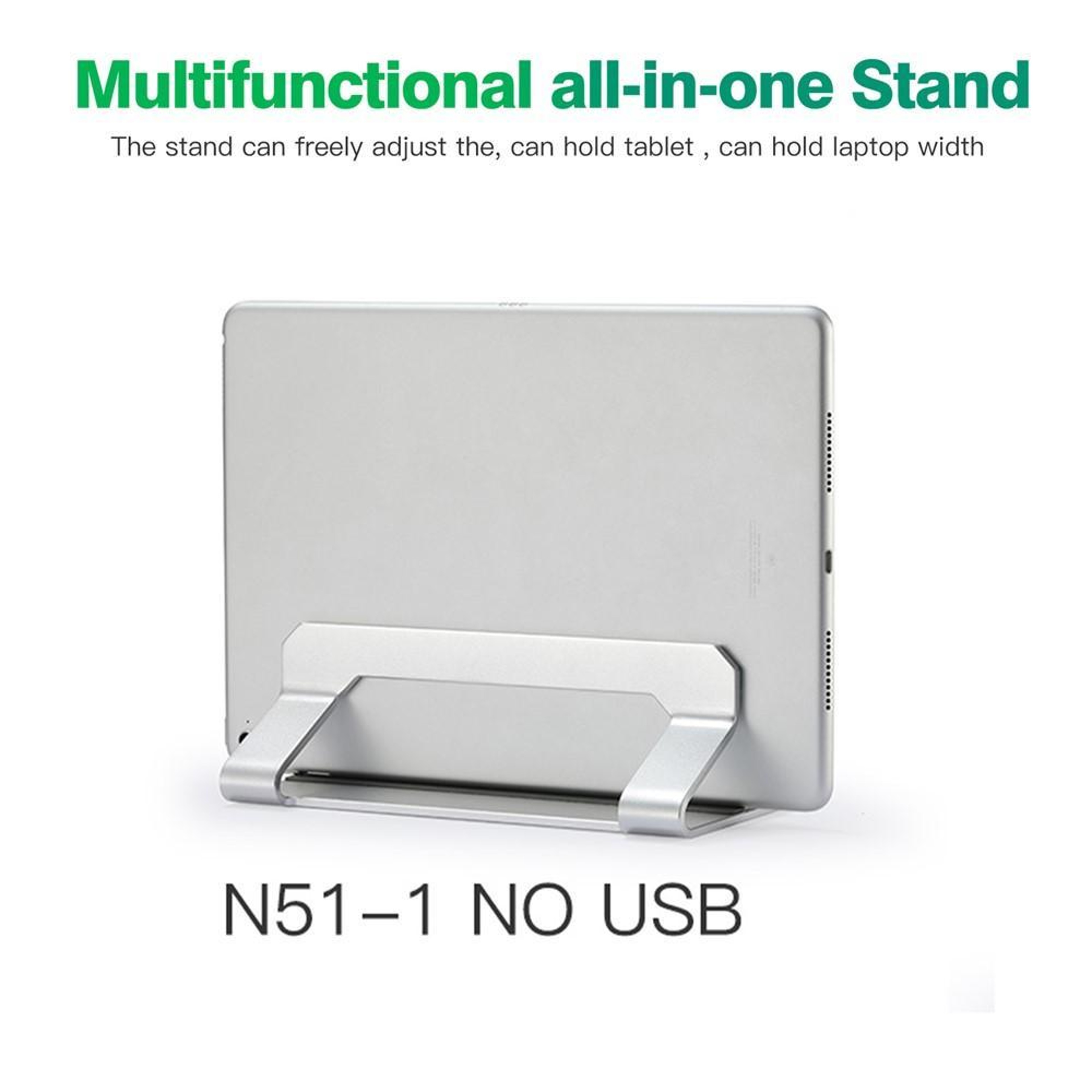 Adjustable Vertical Laptop Stand for Up to 17.3" Laptops & Desk Organization – view 2