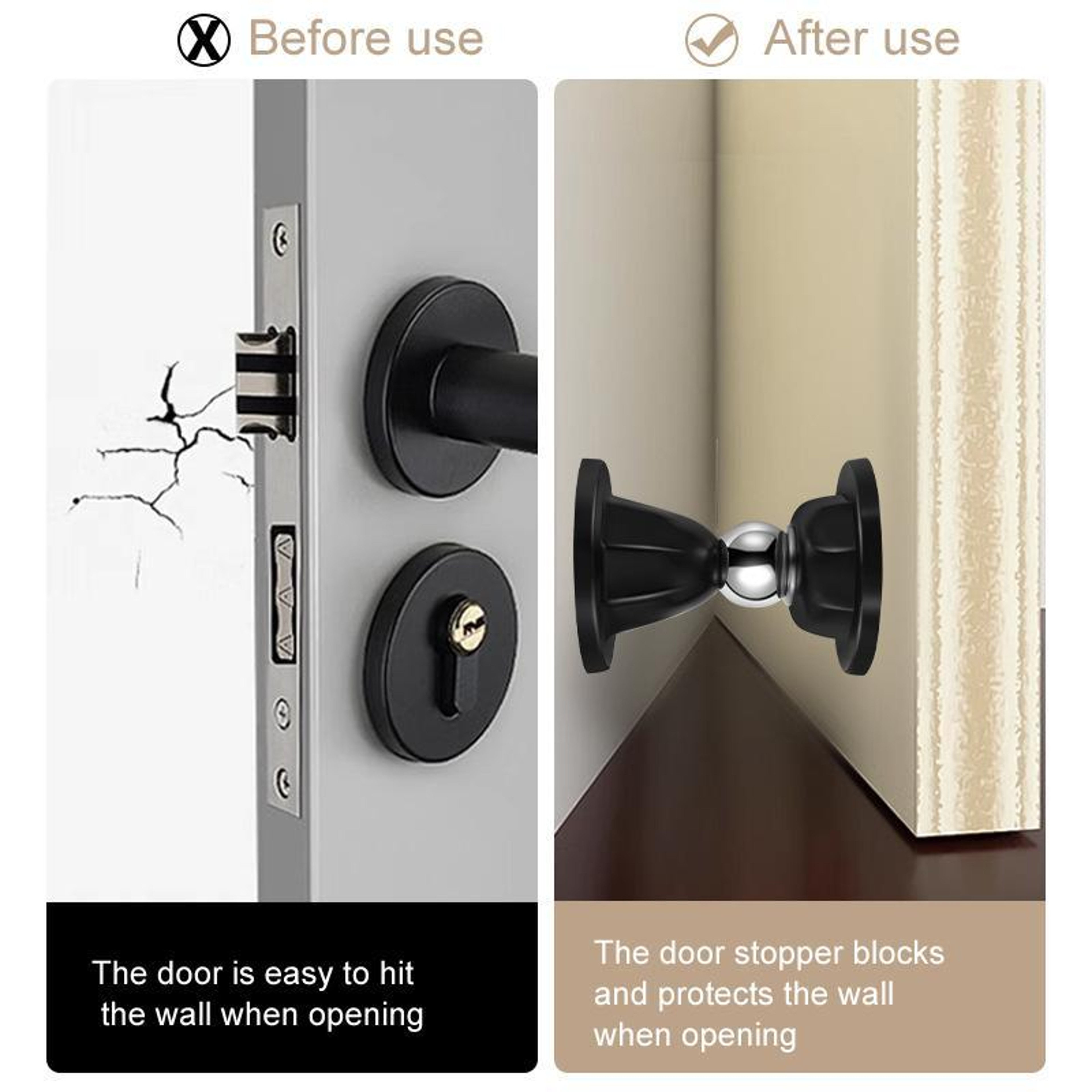 Magnetic Door Stopper & Wall Protector No Drill Silicone Door Holder – view 5