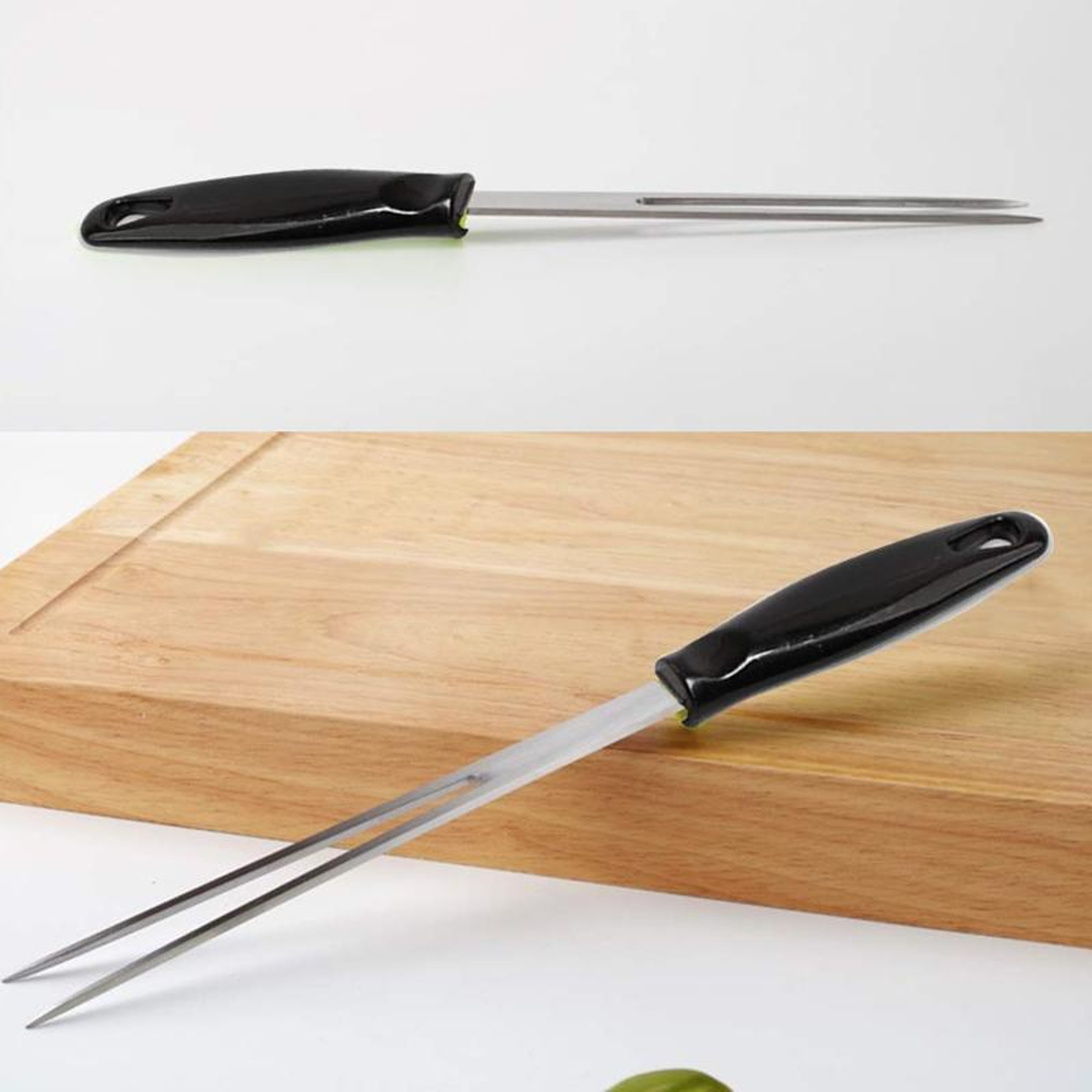 Premium Stainless Steel BBQ Meat Fork Spork with Ergonomic PP Handle for Grilling & Camping – view 2