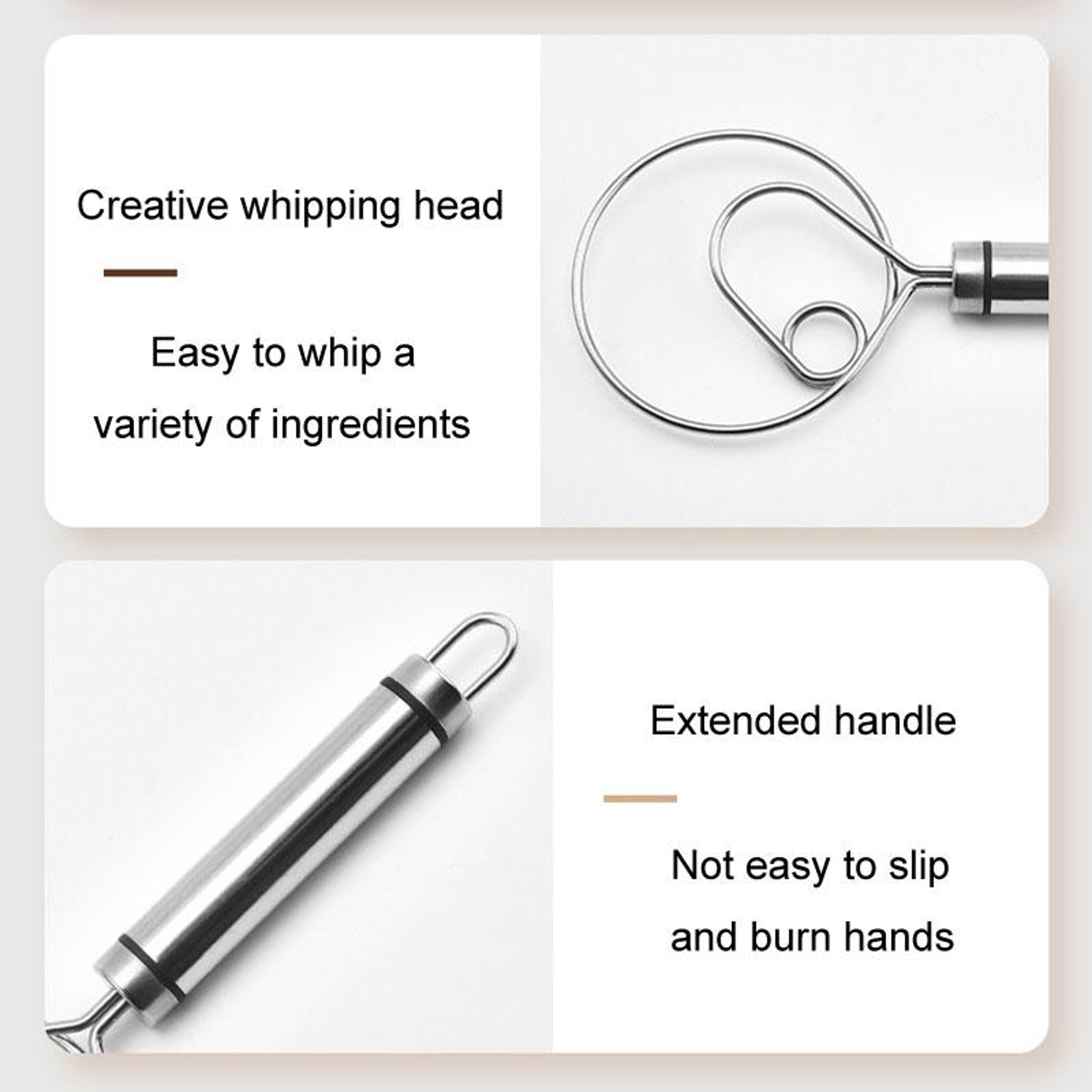 Premium Stainless Steel Dough Whisk For Bread Pasta  Baking Mixes 3