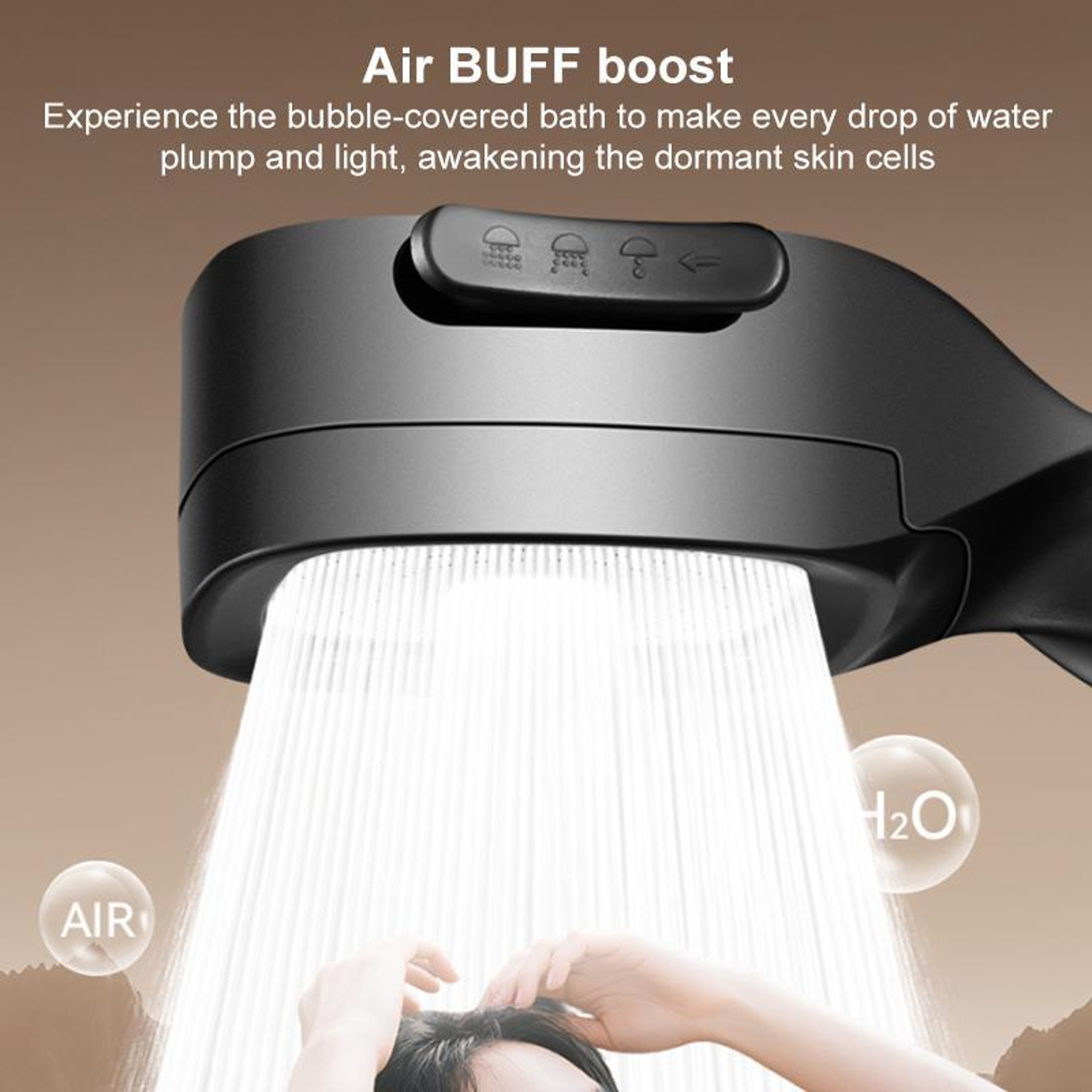 High Pressure Filter Shower Head with Spray Modes & One Touch Water Stop – view 5