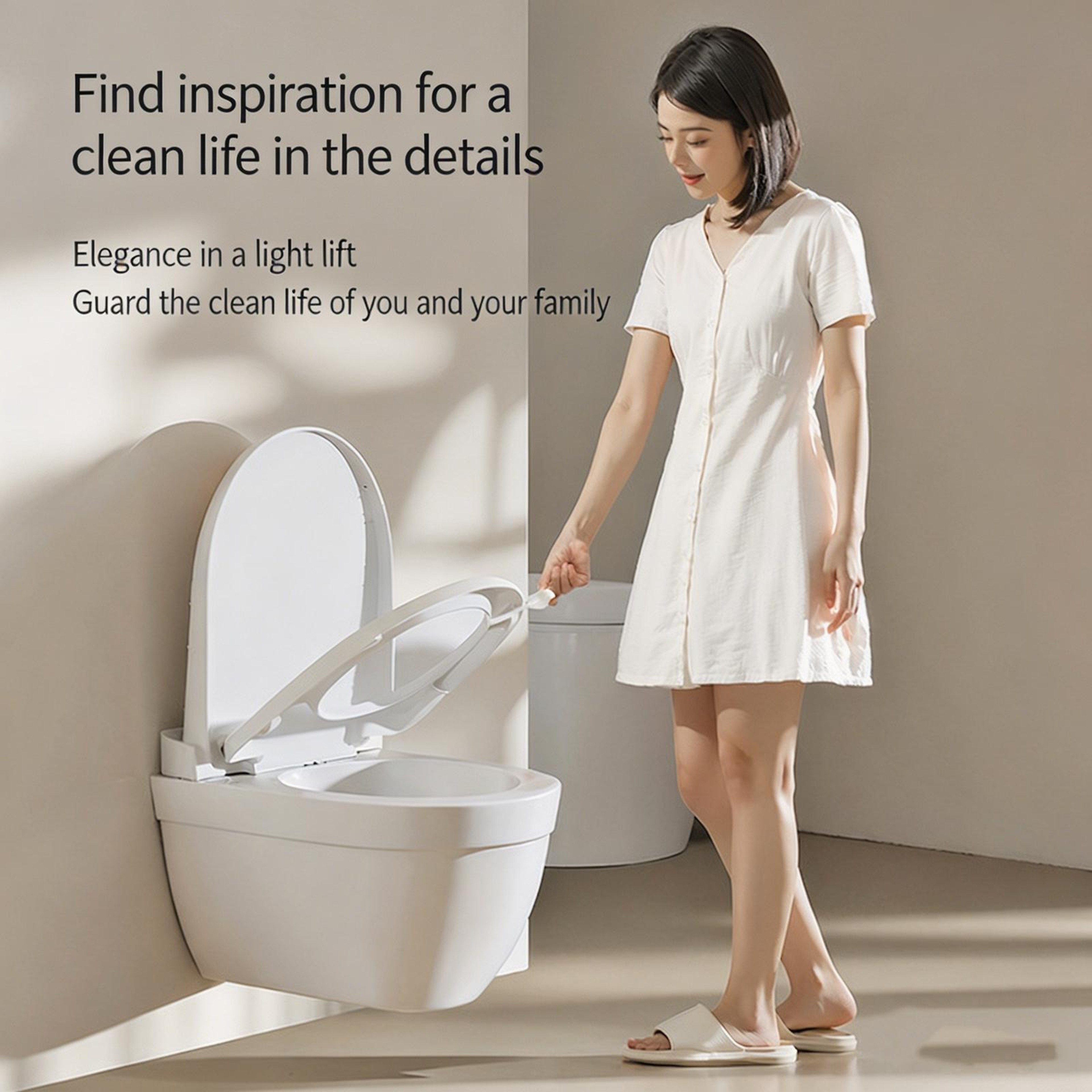 Hygienic Toilet Seat Lifter Handle Adjustable Toilet Seat Lifter for No Touch Bathroom Hygiene – view 3