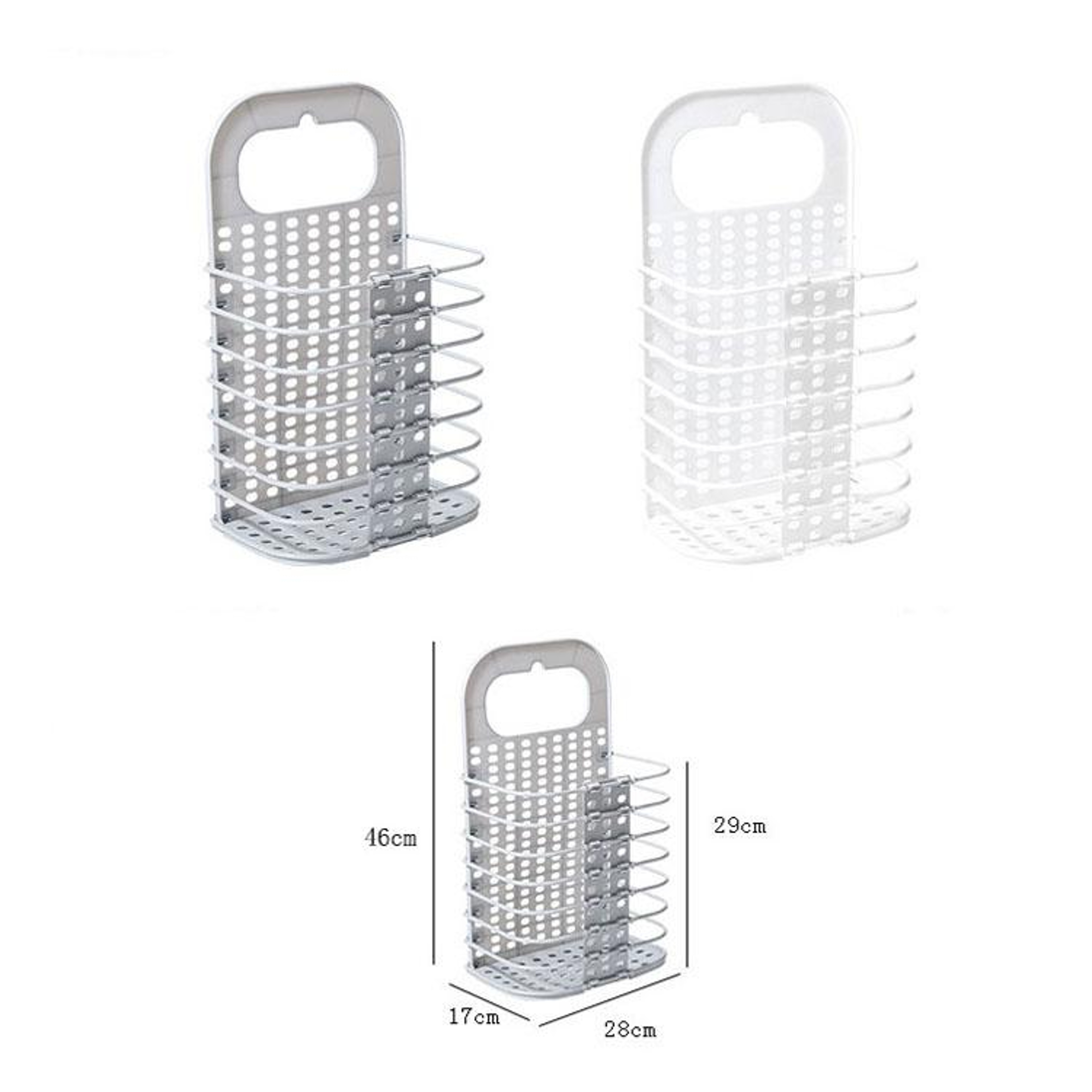 SpaceSaver Wall Mounted Folding Laundry Basket  Toy Storage Organizer 5